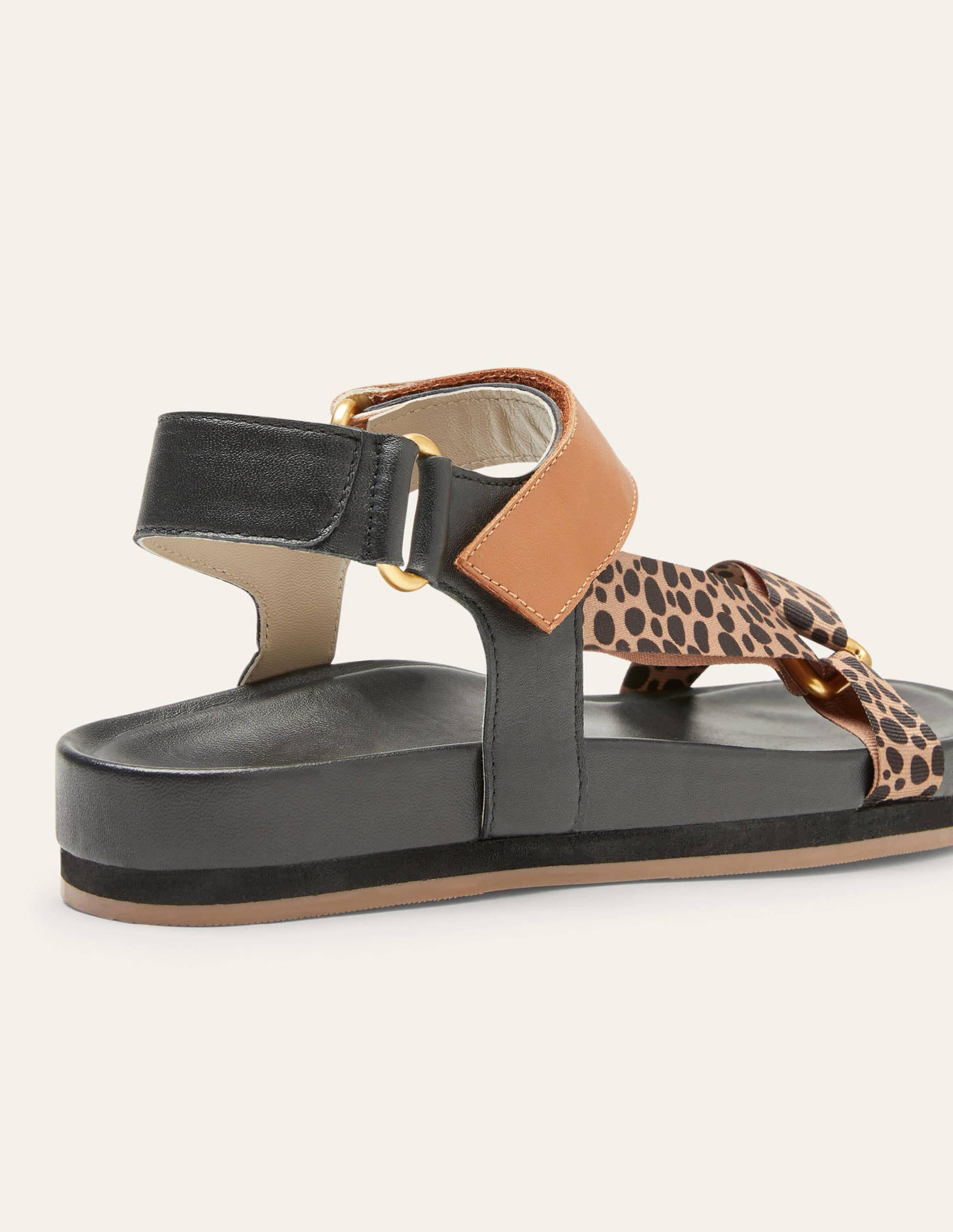 Colourblock Sandals-Leopard - Image 3
