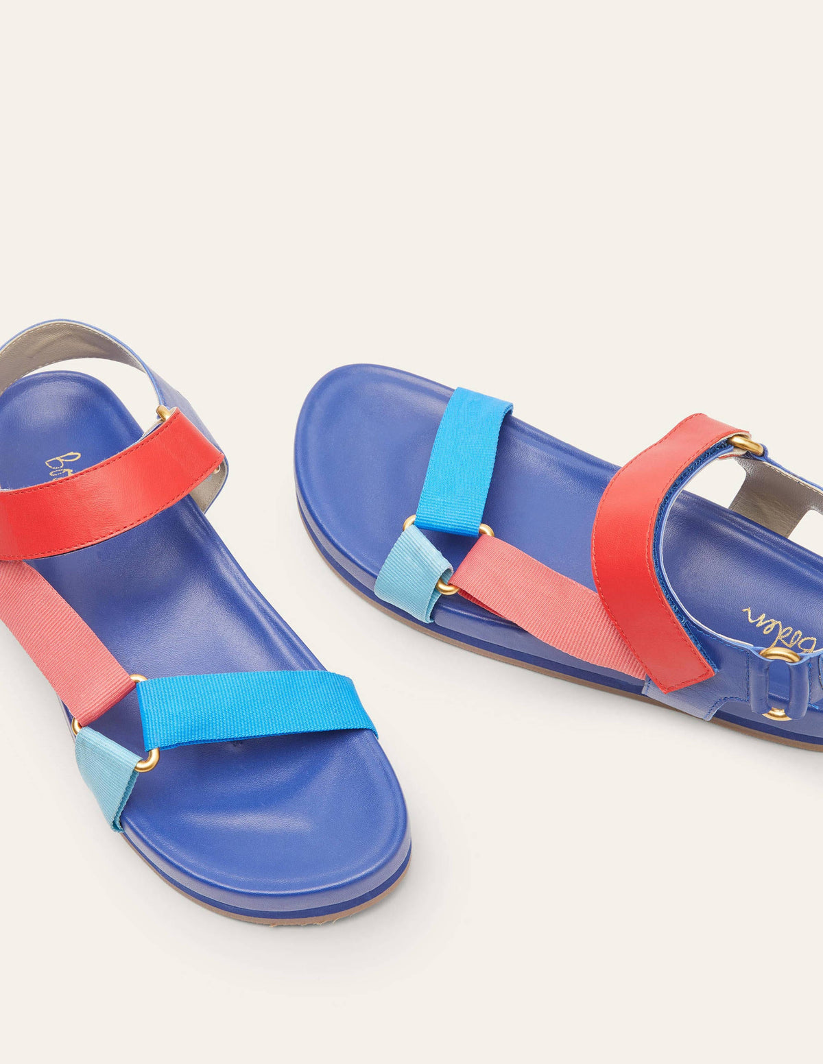 Colourblock Sandals-Navy Colourblock-1