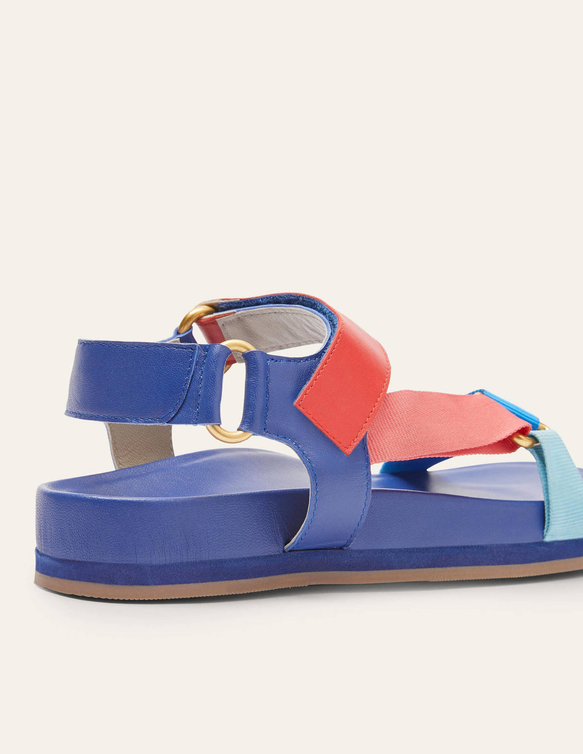 Colourblock Sandals-Navy Colourblock - Image 3