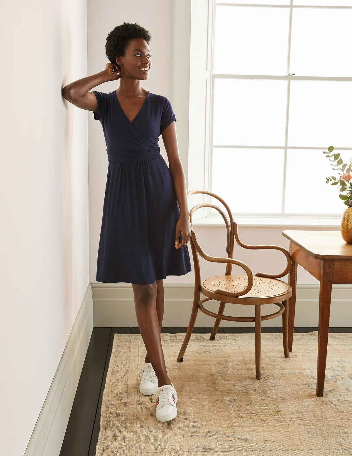 Lola Jersey Dress-Navy - Image 1
