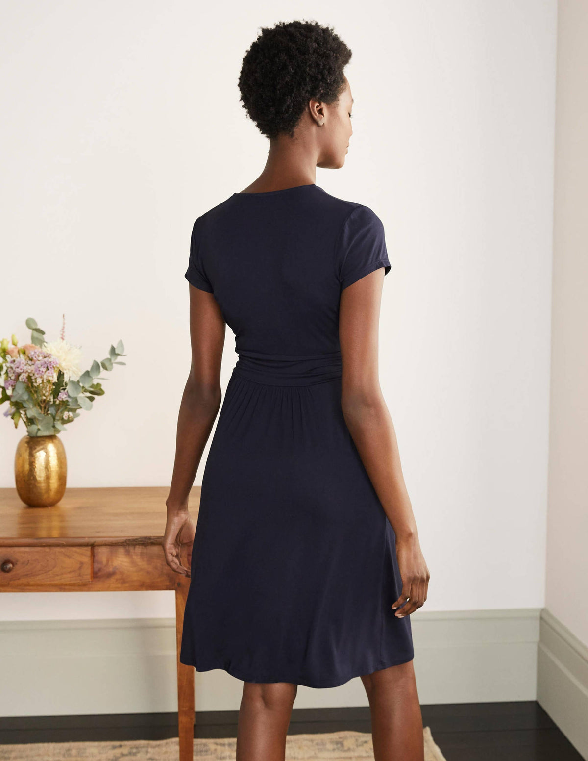 Lola Jersey Dress-Navy - Image 3