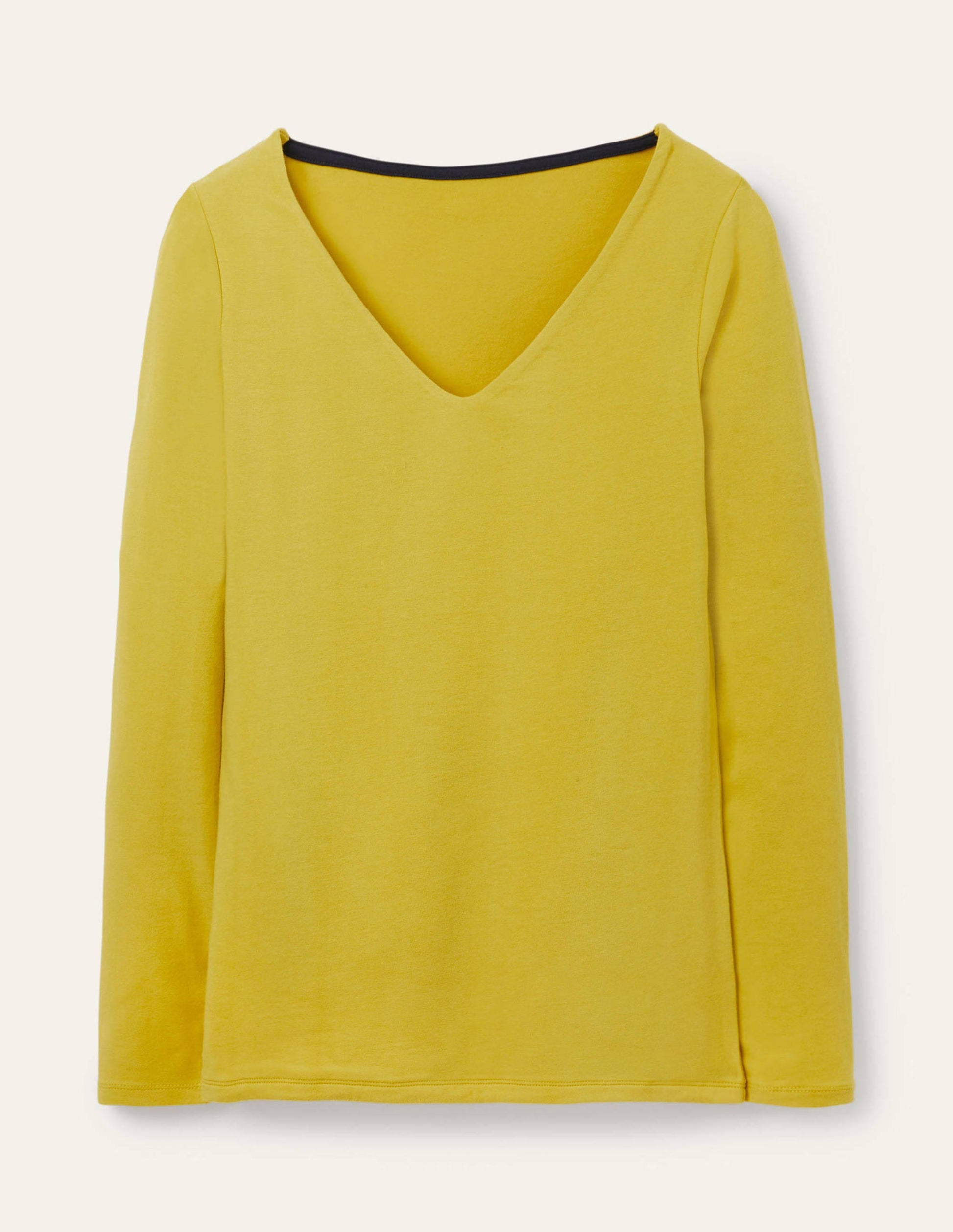 Double Layer V-neck Top-Chartreuse-5