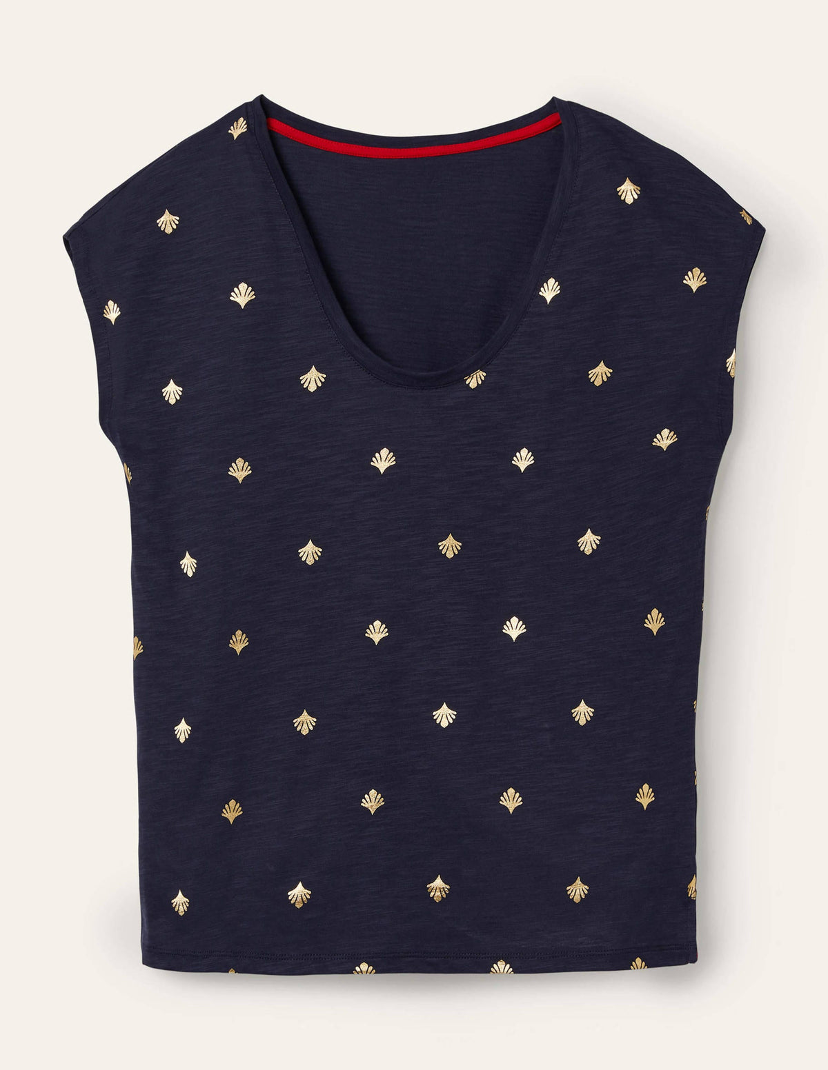 Fun Voop Tee-Navy, Coral Tile-5