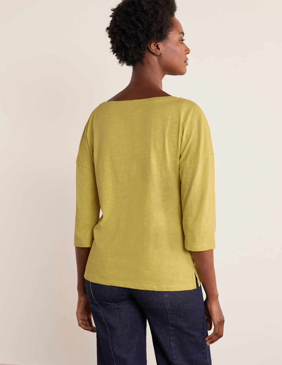 The Cotton Boxy Boatneck Tee-Pineapple - Image 3