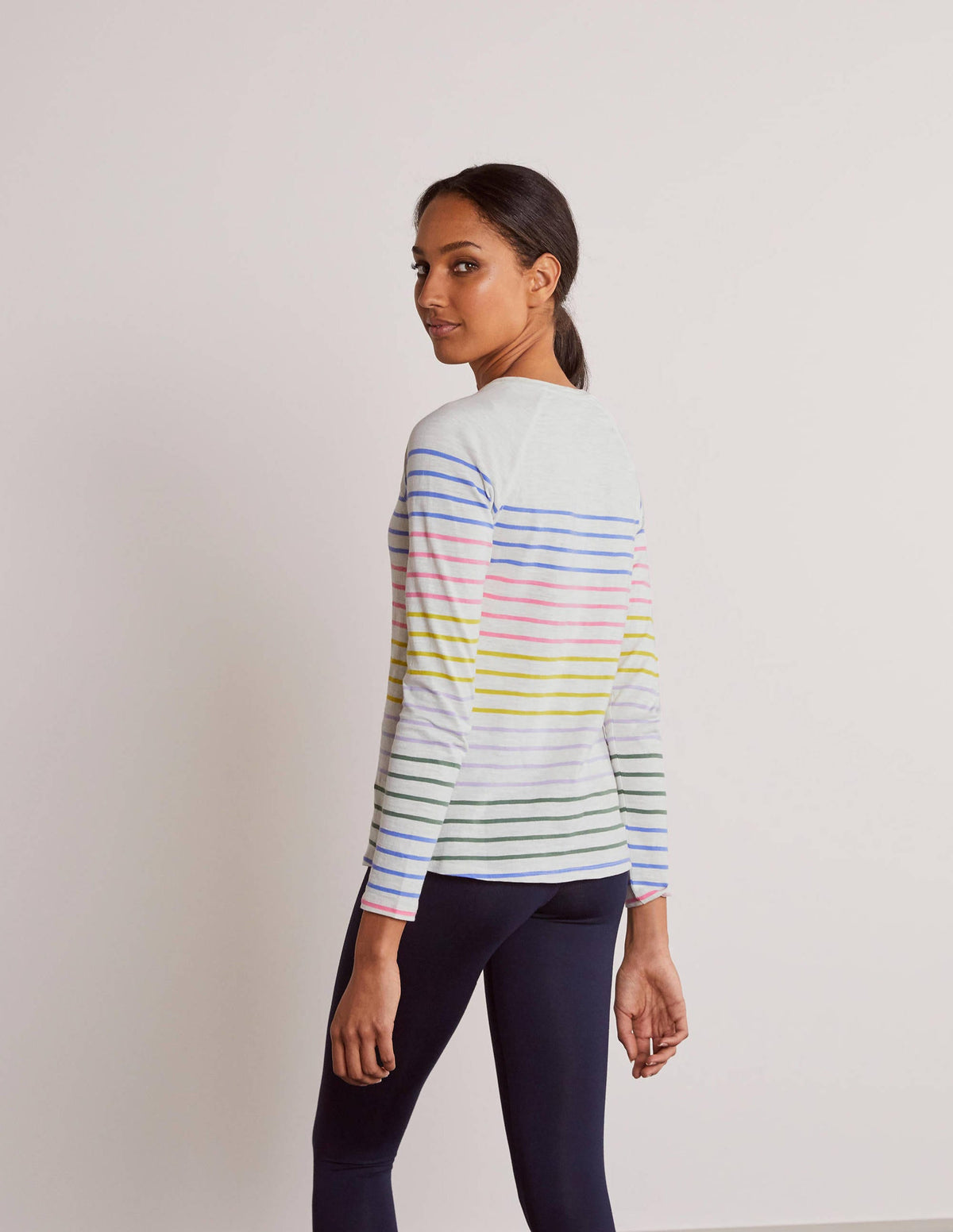 Lorna Baseball Top-Rainbow Multi Stripe - Image 3