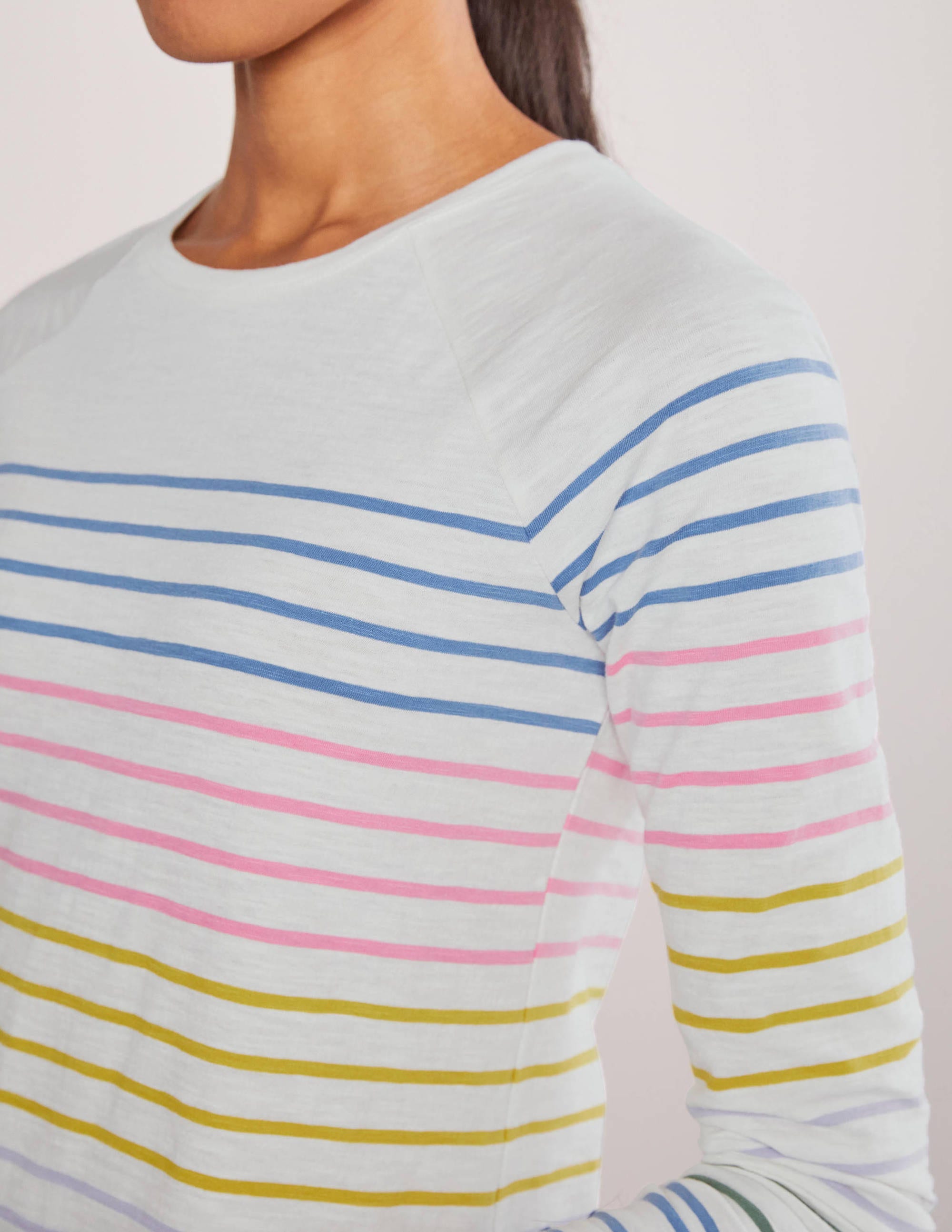 Lorna Baseball Top-Rainbow Multi Stripe - Image 4