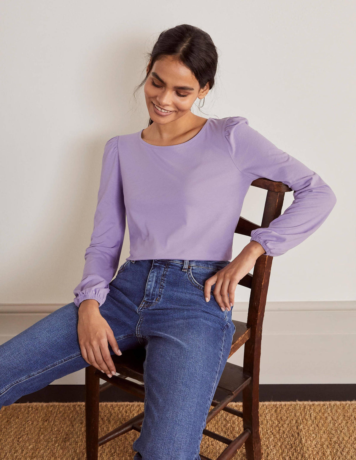 Supersoft Long Sleeve Top-Cool Violet-1