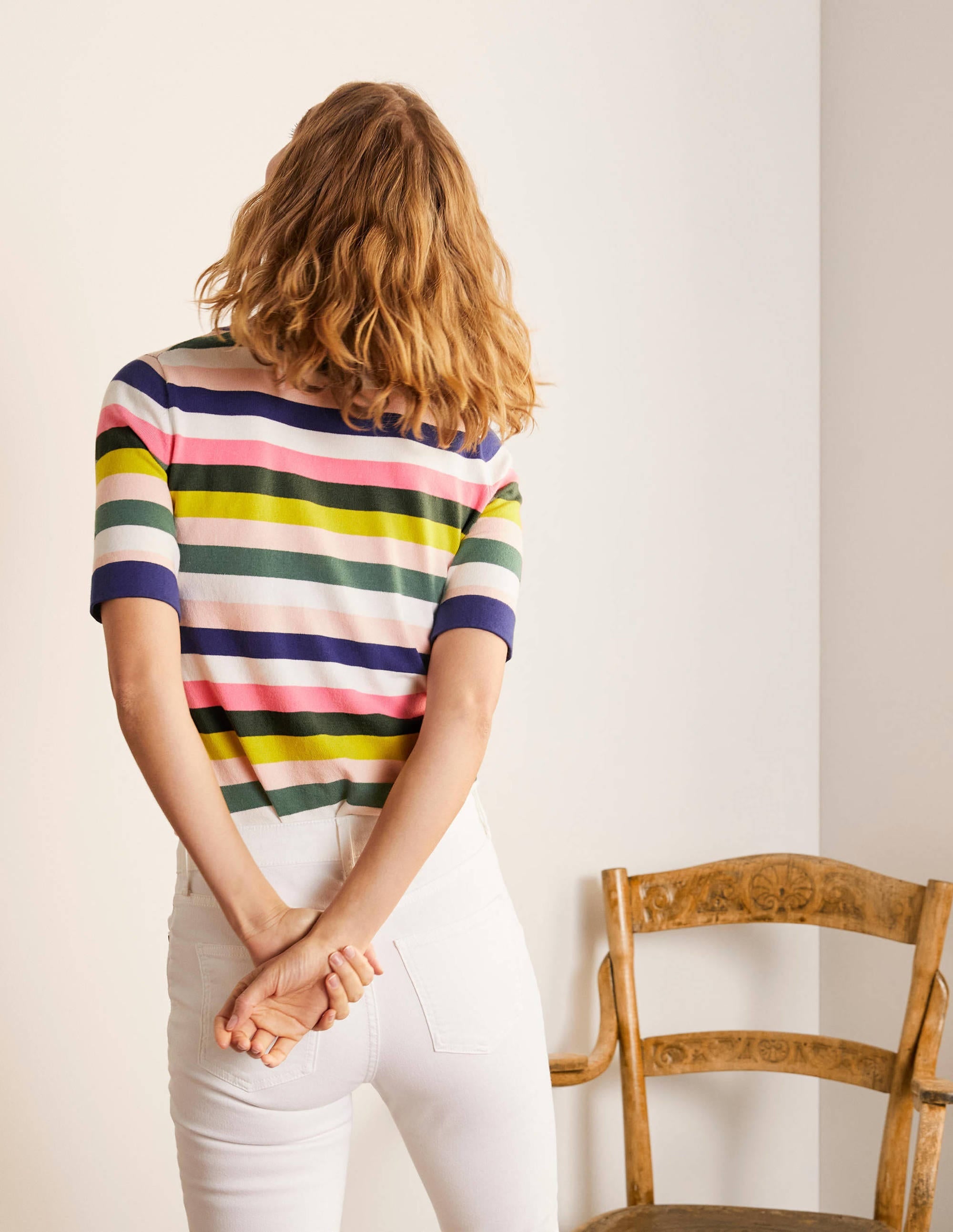 Abingdon Knitted Tee-Multi Stripe - Image 3