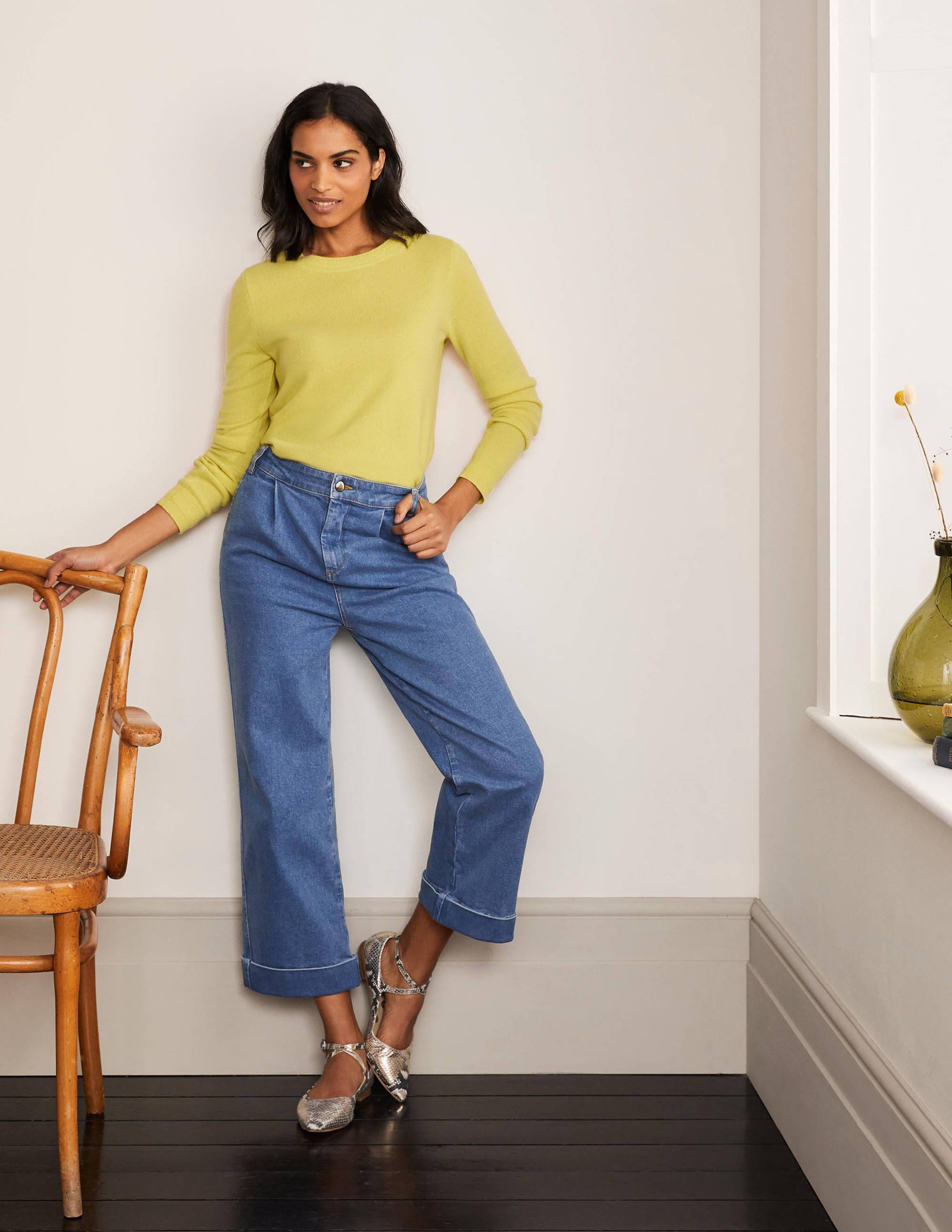 Cashmere Crew Neck Sweater-Pineapple - Image 2