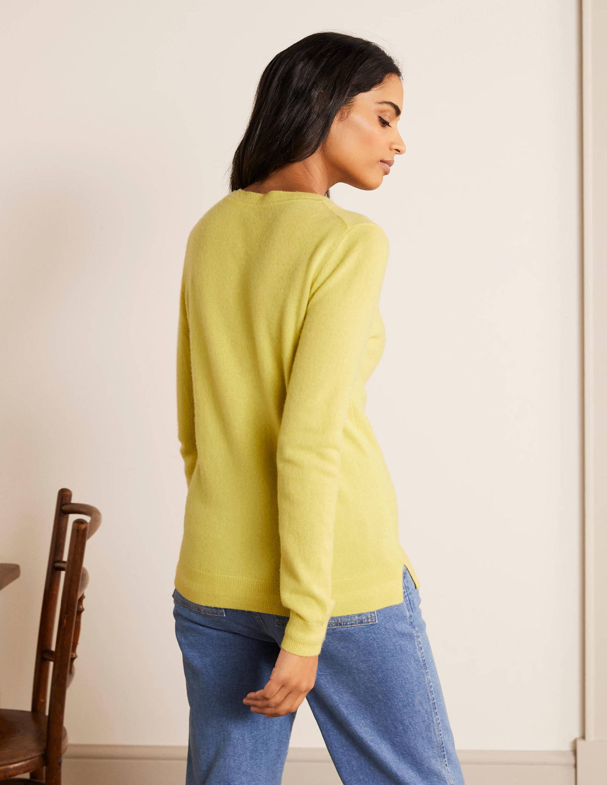 Cashmere Crew Neck Sweater-Pineapple - Image 3