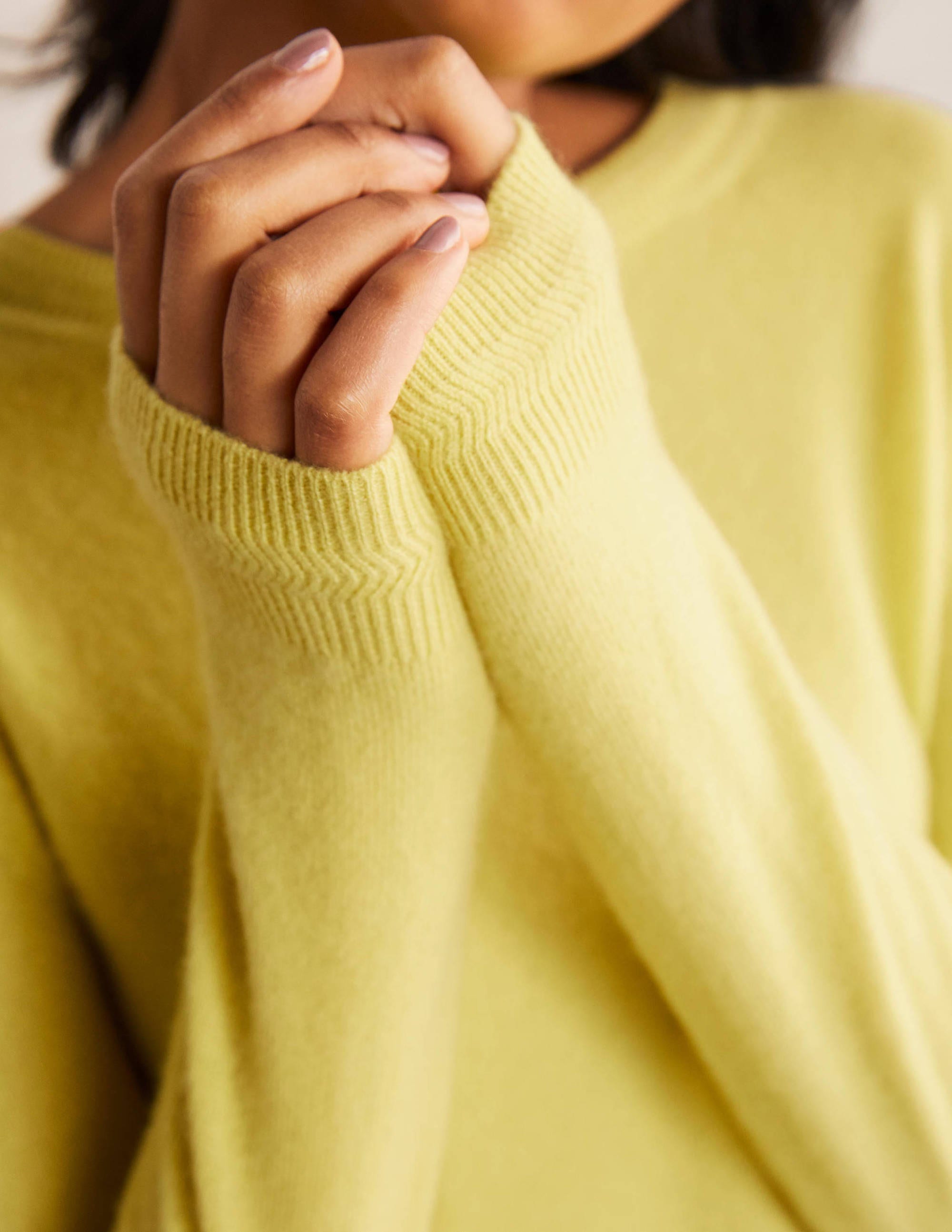 Cashmere Crew Neck Sweater-Pineapple - Image 4