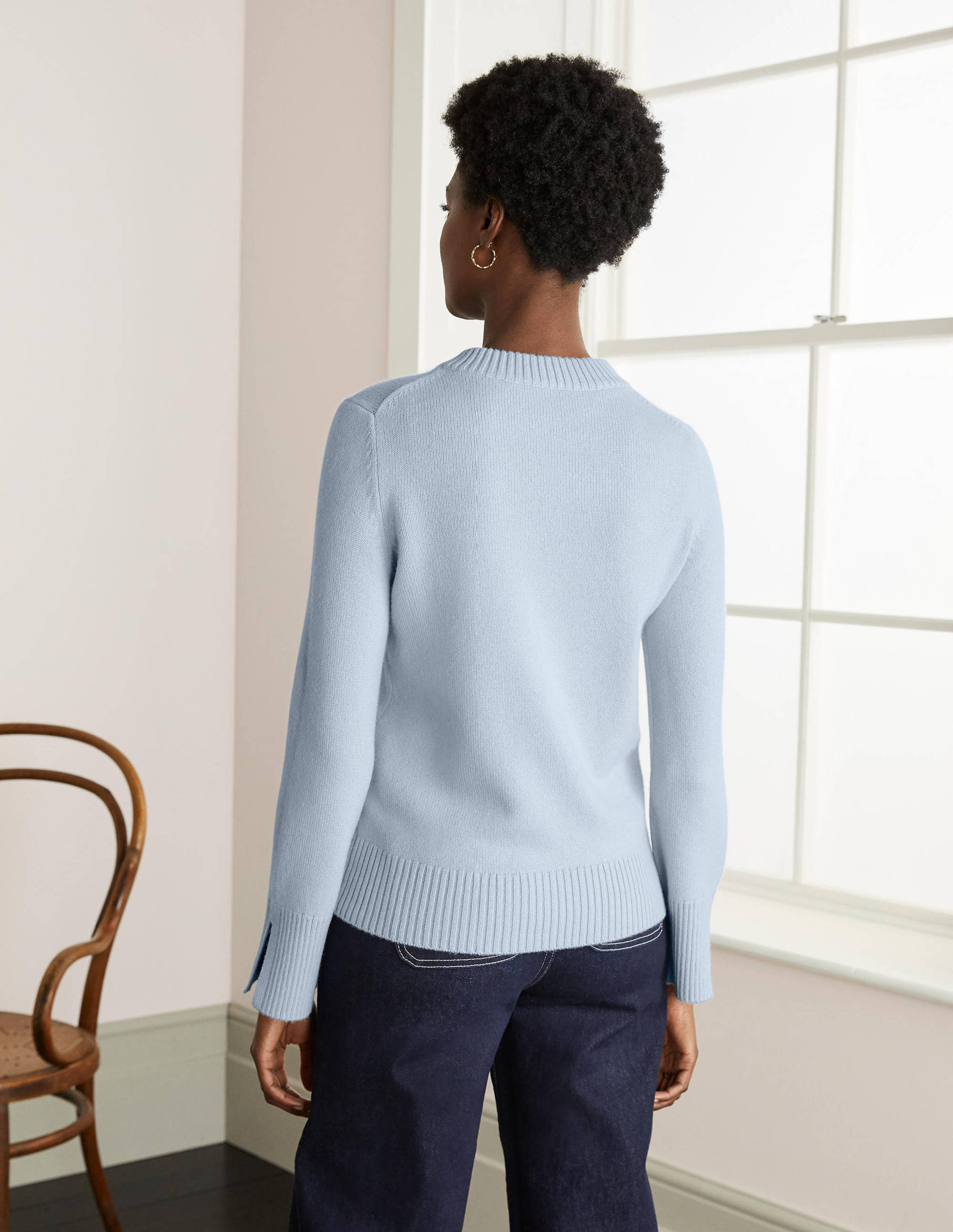 Dundee Cashmere Sweater-Blue - Image 3