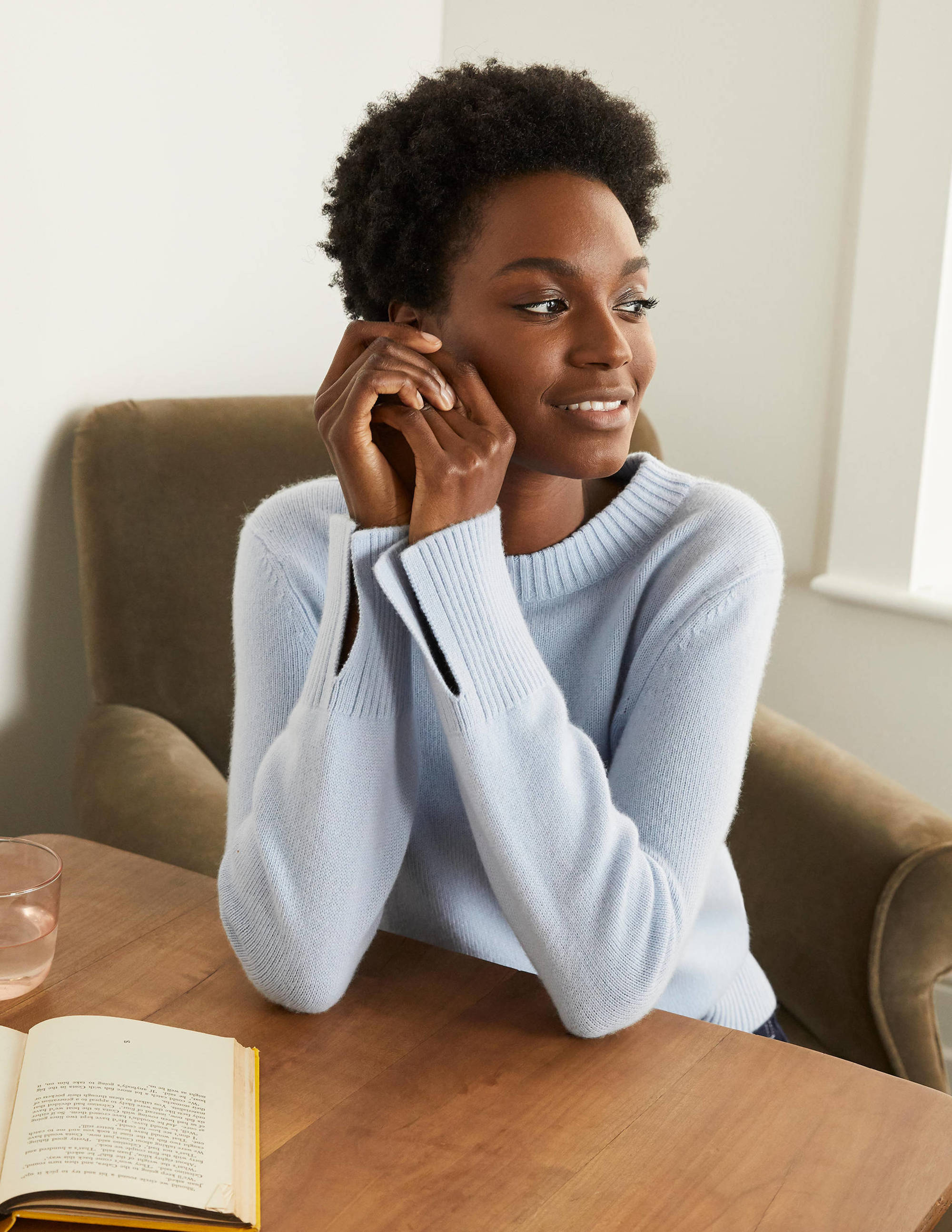 Dundee Cashmere Sweater-Blue - Image 4