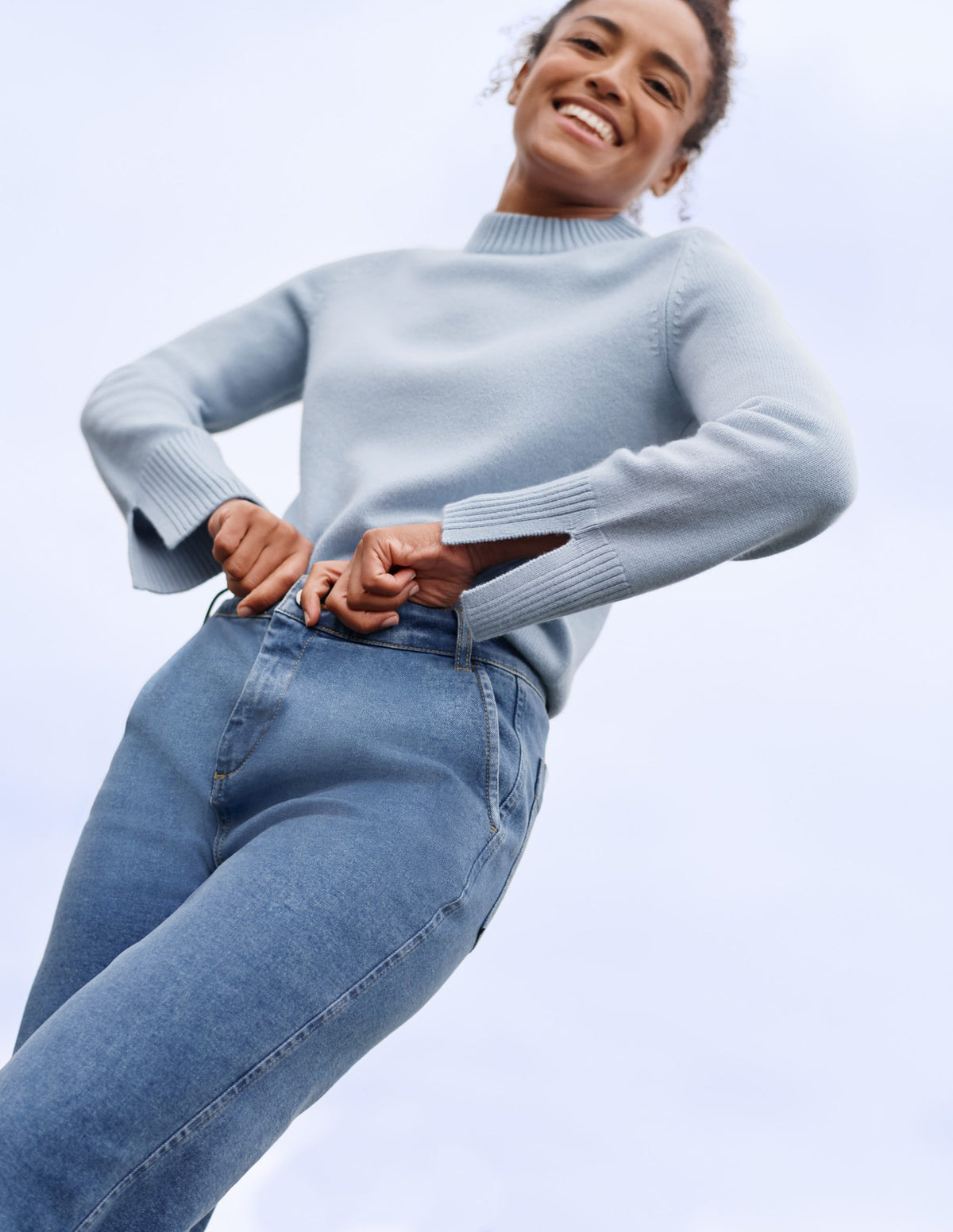 Dundee Cashmere Sweater-Blue - Image 5