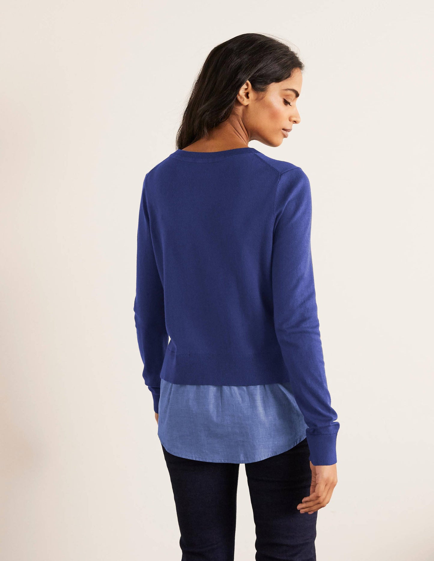 Radnor Woven Mix Sweater-Mariner Blue, Chambray