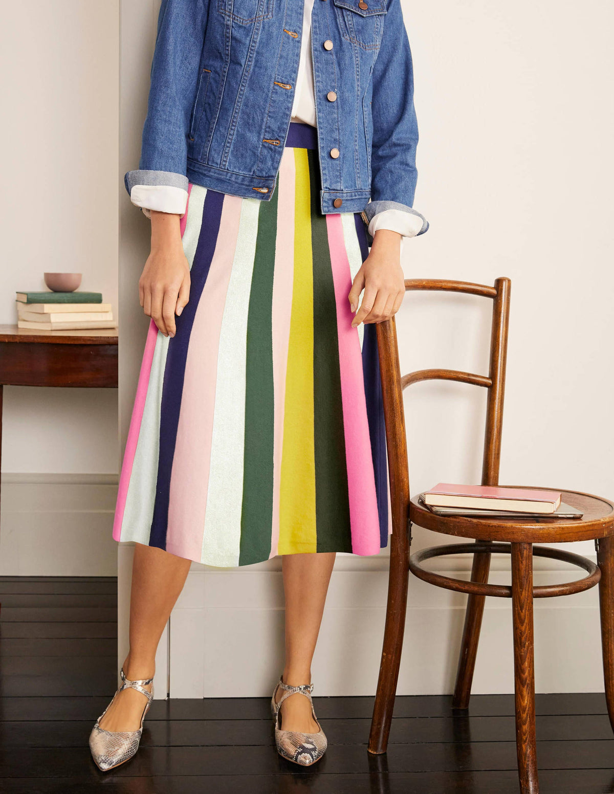 Colette Knitted Skirt-Multi Stripe - Image 2
