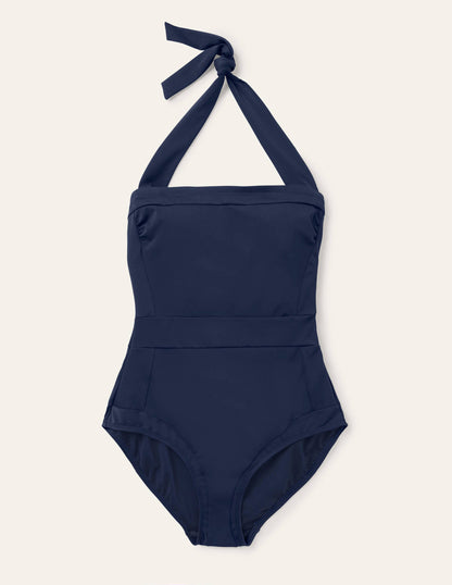 Santorini Halterneck Swimsuit-French Navy