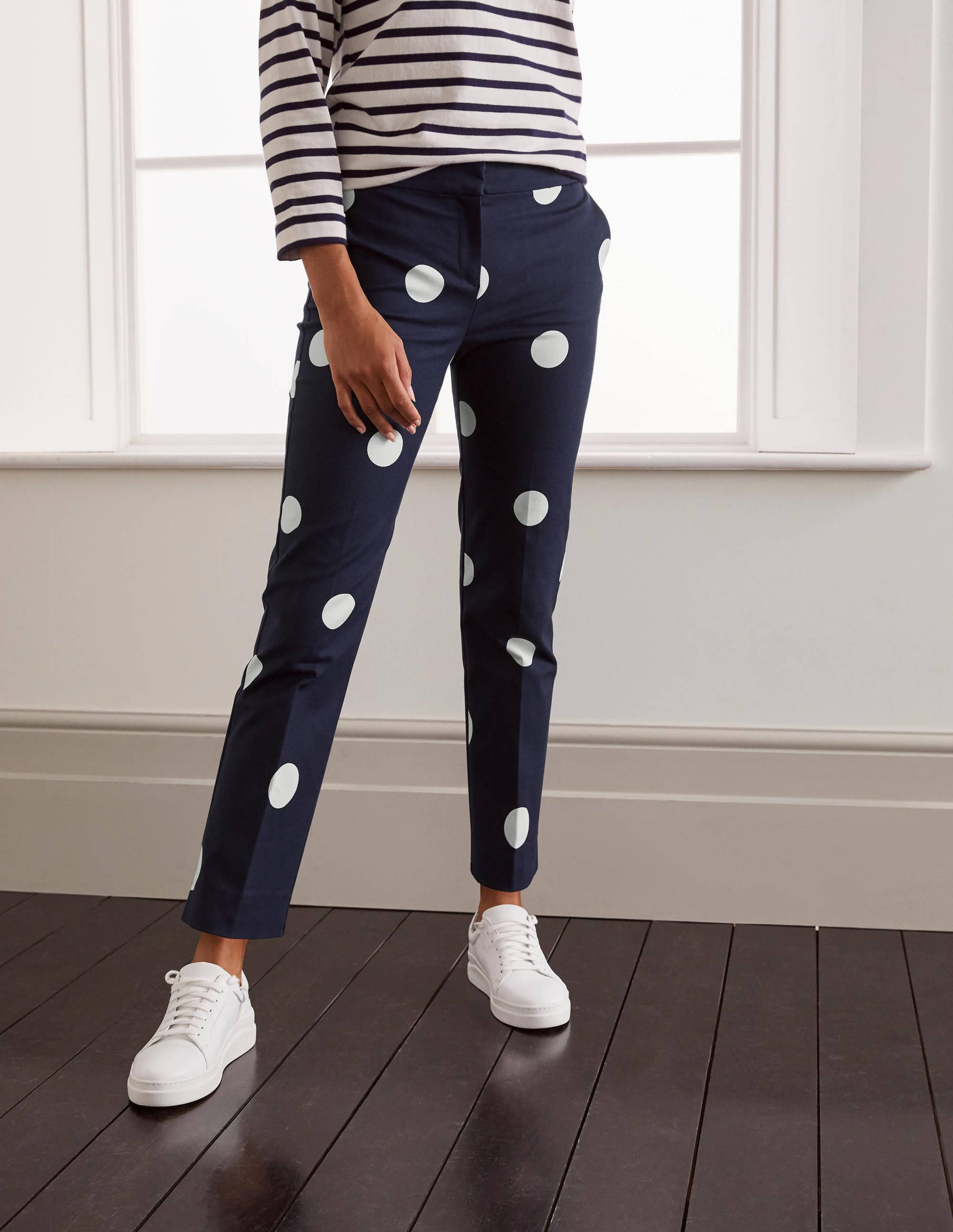 Richmond 7/8 Pants-French Navy, Regular Dot - Image 1