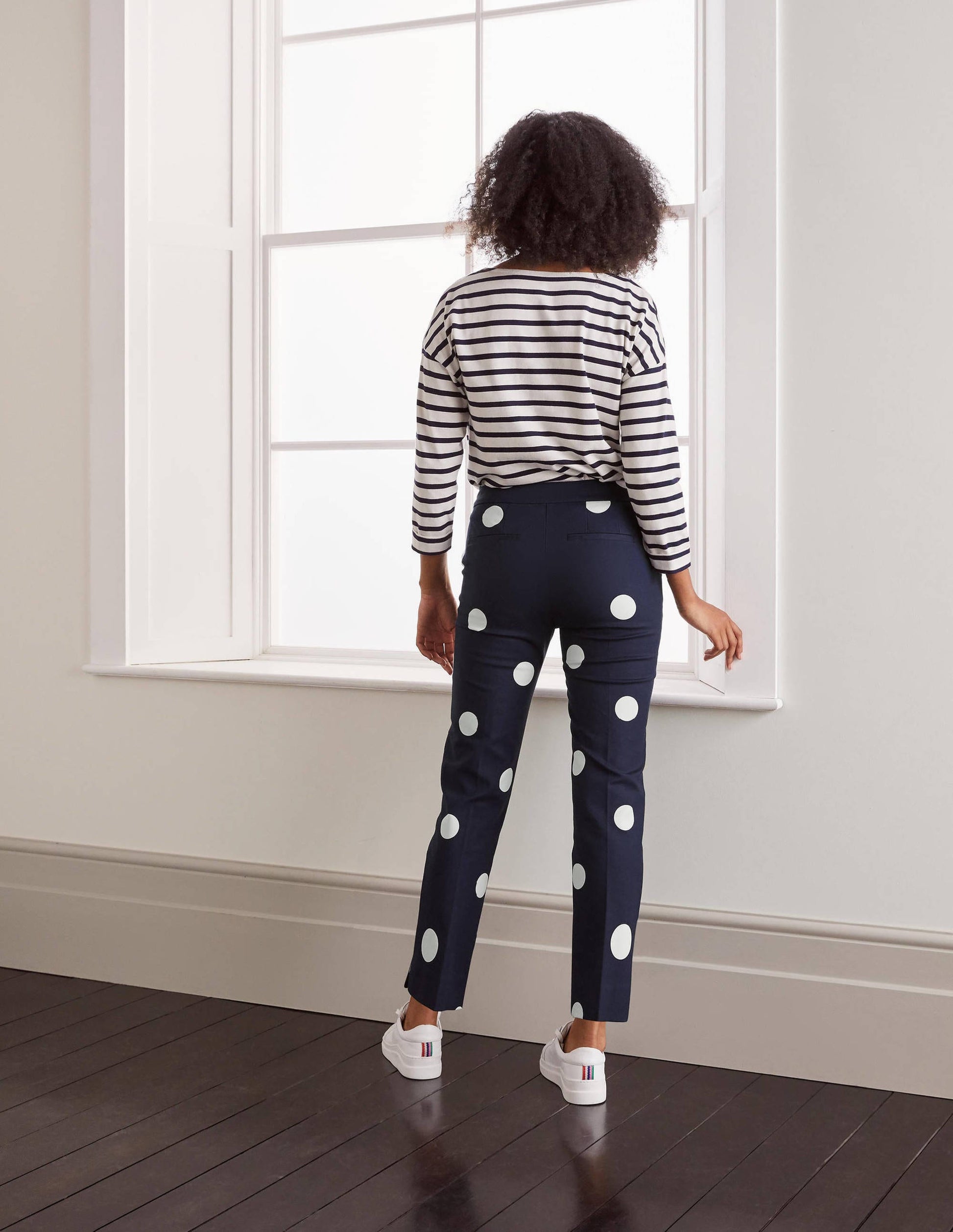 Richmond 7/8 Pants-French Navy, Regular Dot-2