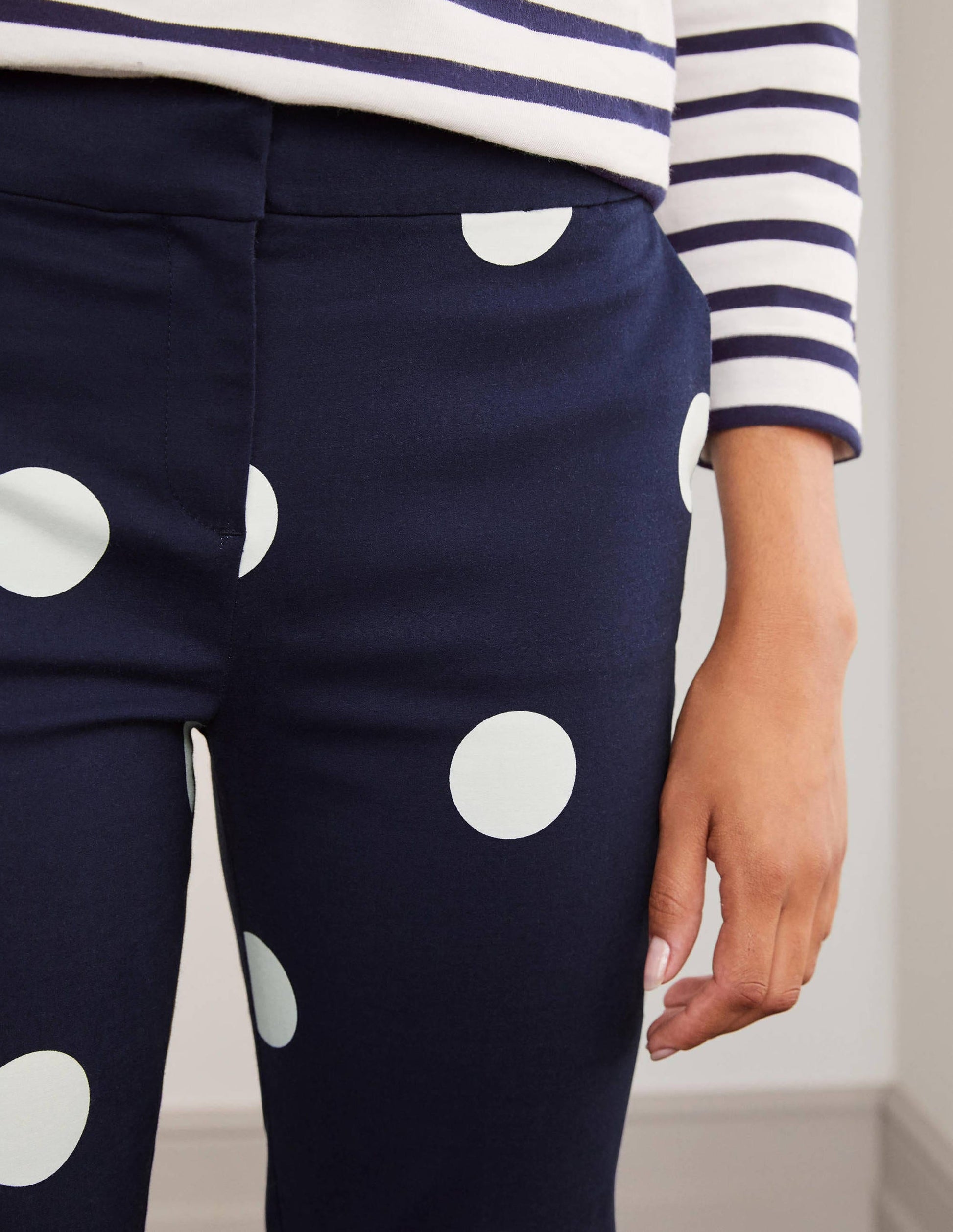 Richmond 7/8 Pants-French Navy, Regular Dot-3