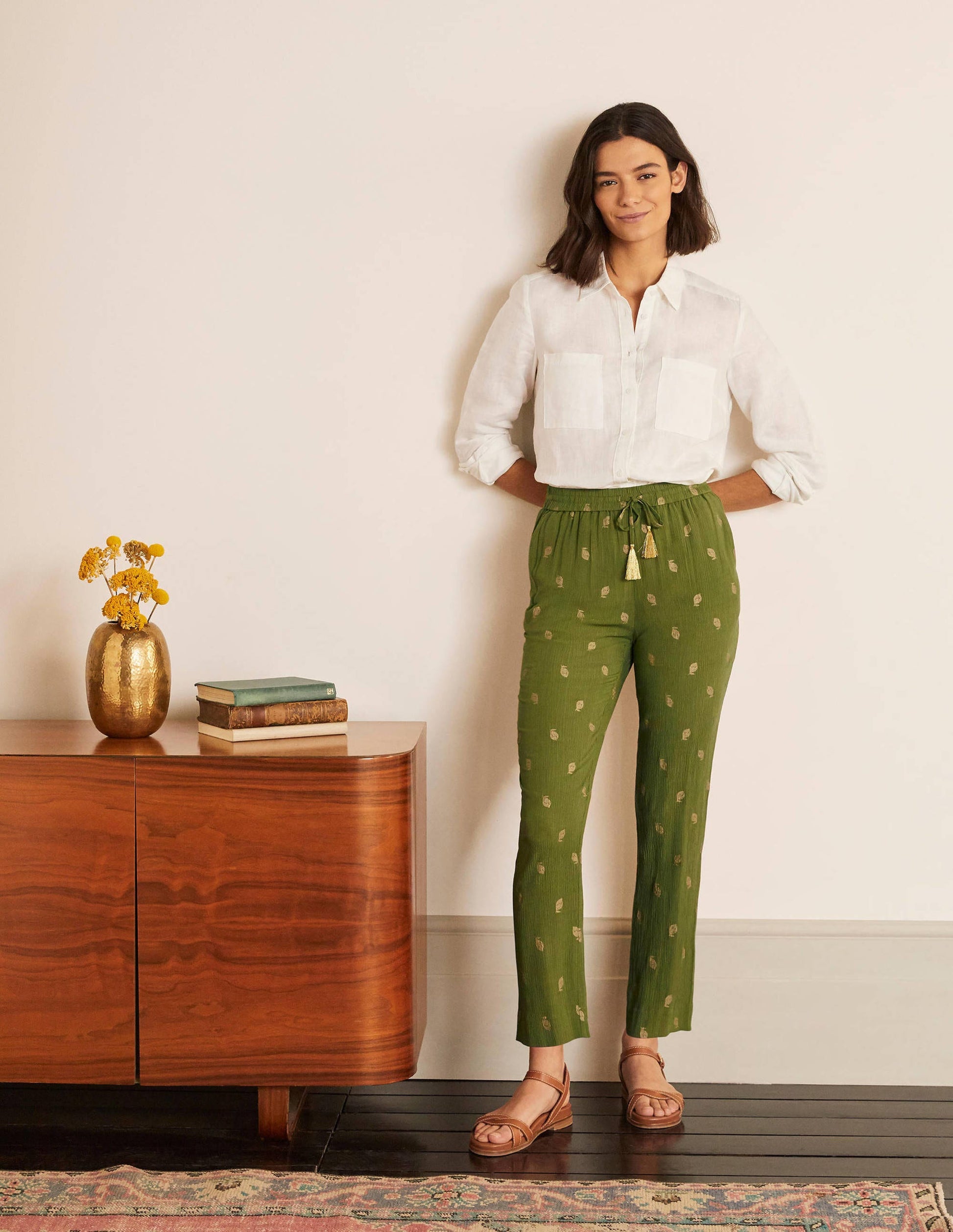Bembridge Pants-Pea, Citrus Fruit Foil-4