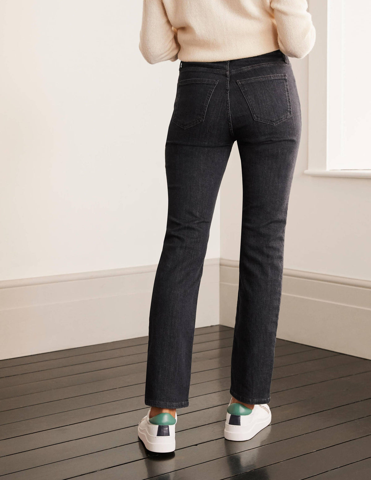 Slim Straight Jeans-Grey-2