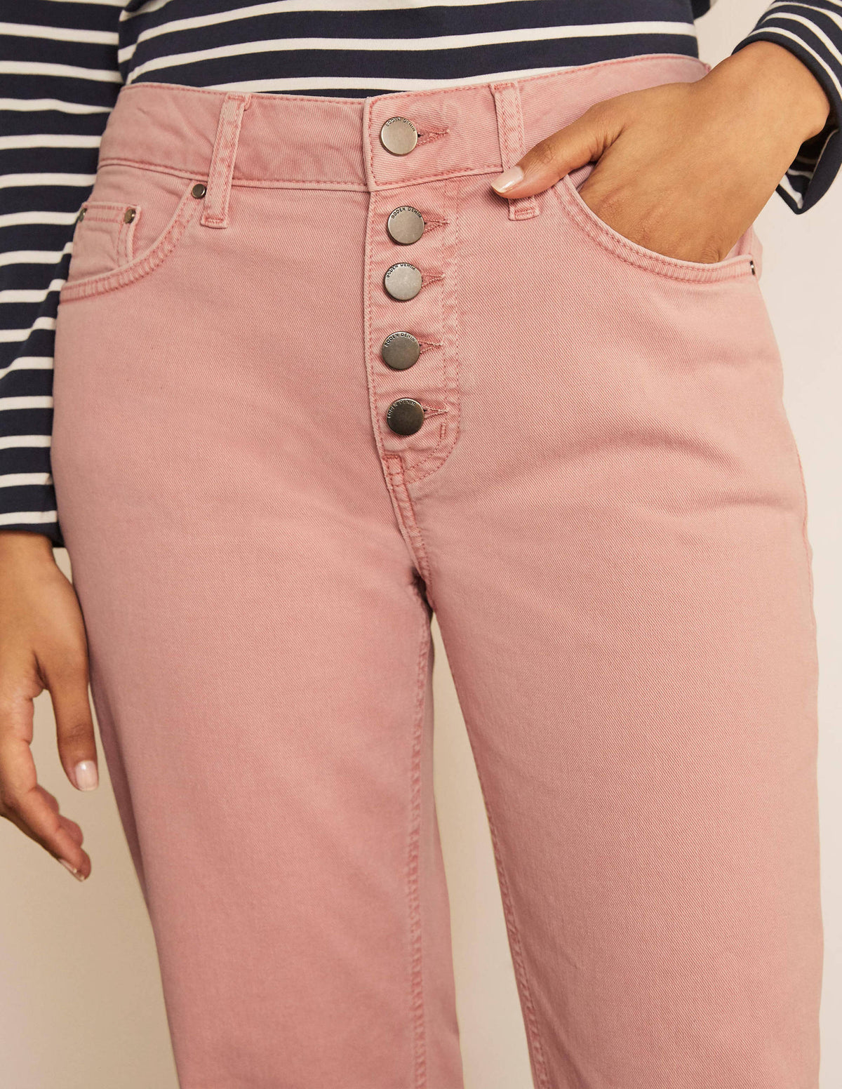 Girlfriend Jeans-Pale Pink Wash - Image 3