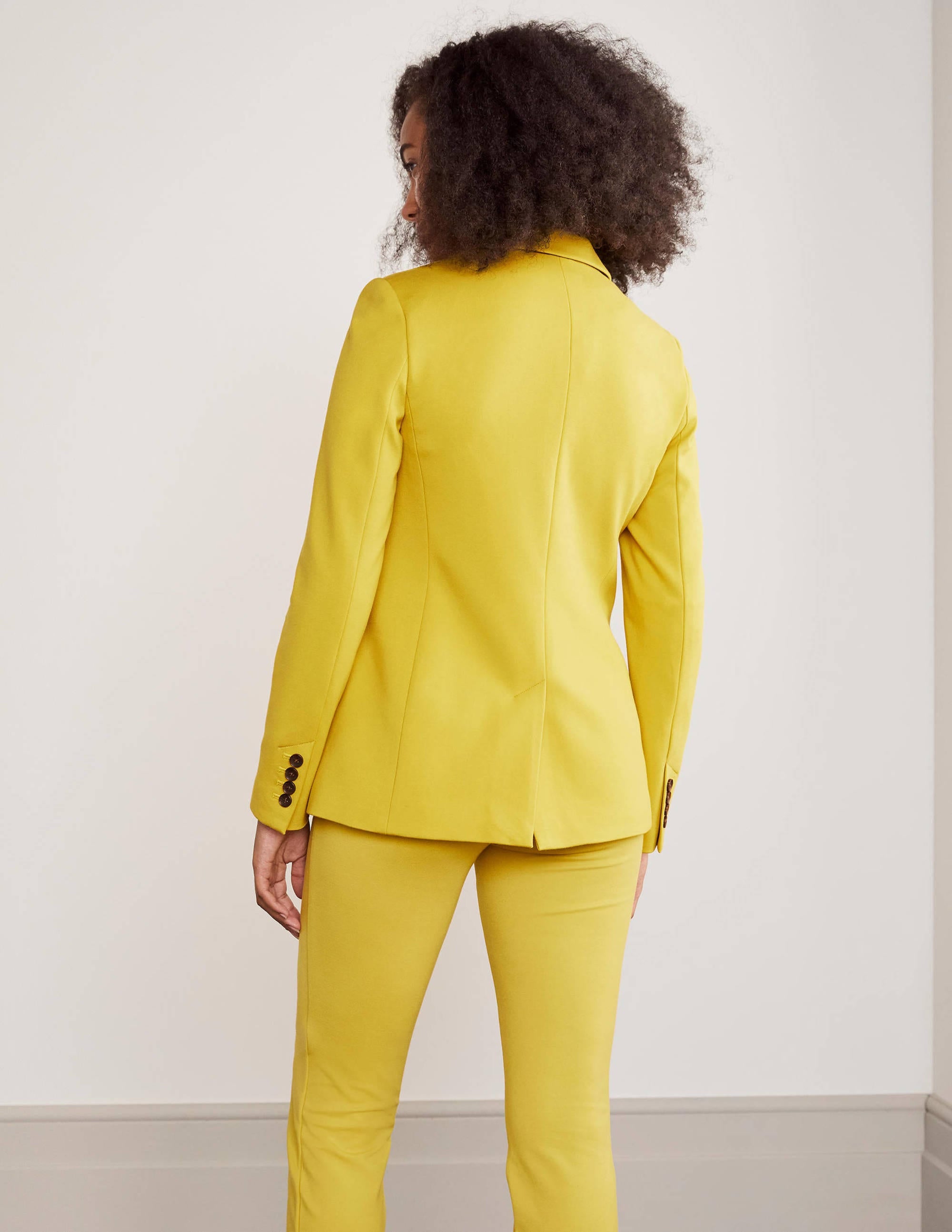 Stretch Jersey Blazer-Chartreuse - Image 2