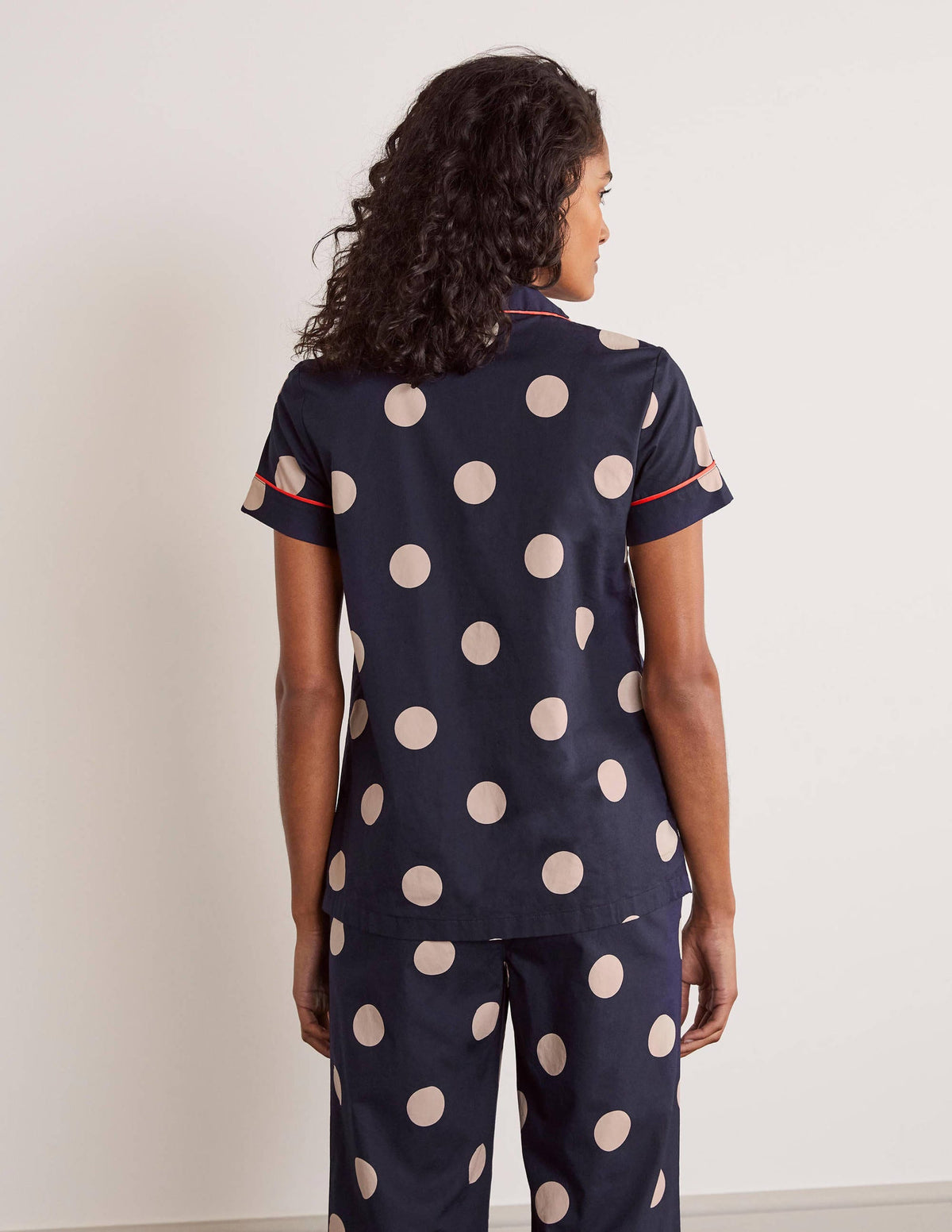 Phoebe PJ Shirt-French Navy, Regular Dot-3
