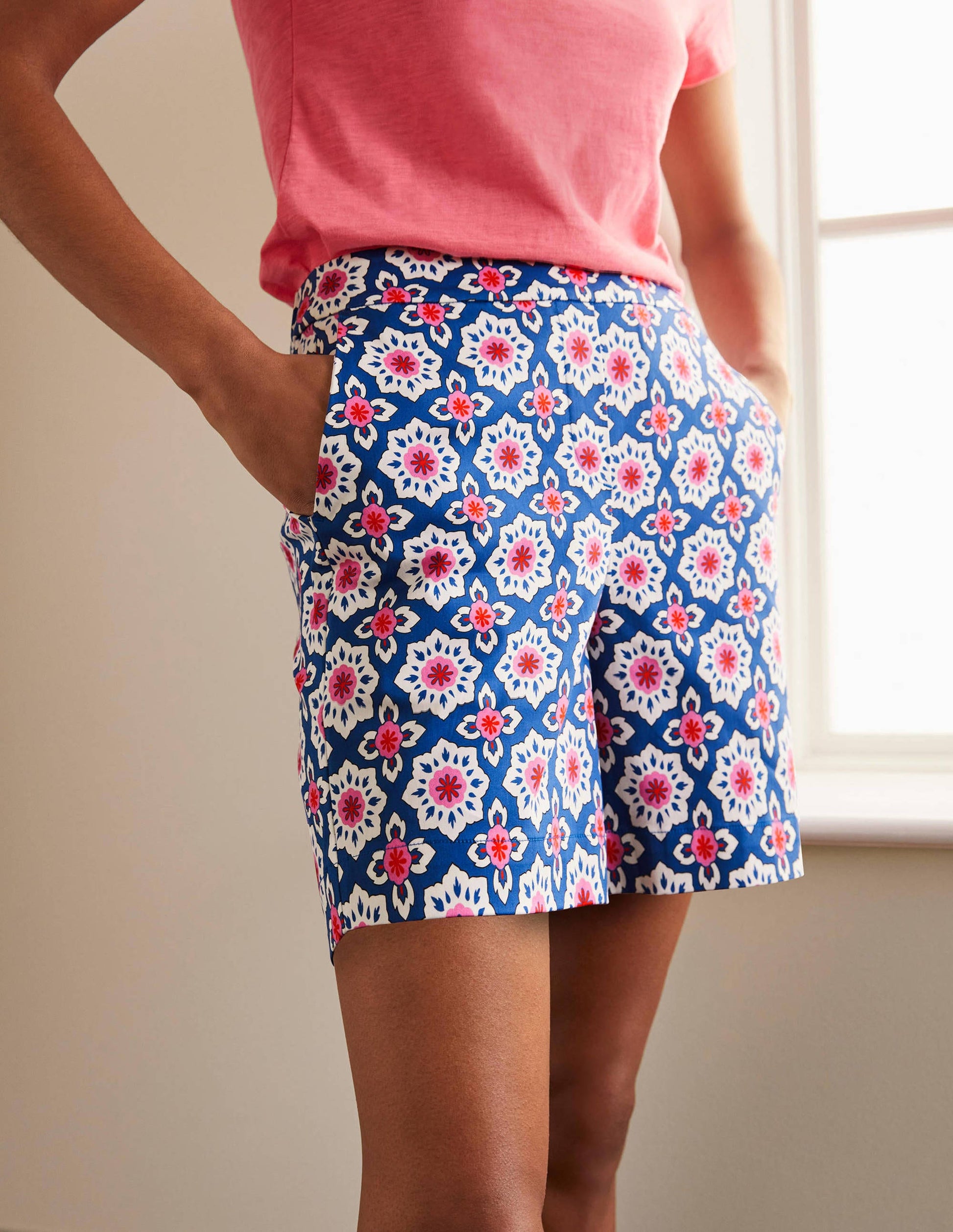 Pull On Shorts-Summit, Mosaic Stamp-4