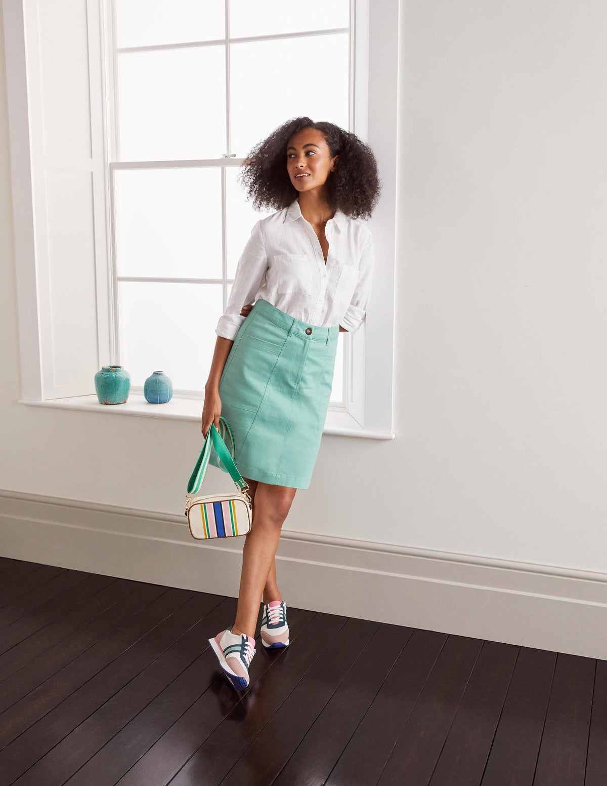 Abingdon Mini Skirt-Apple Mint - Image 1