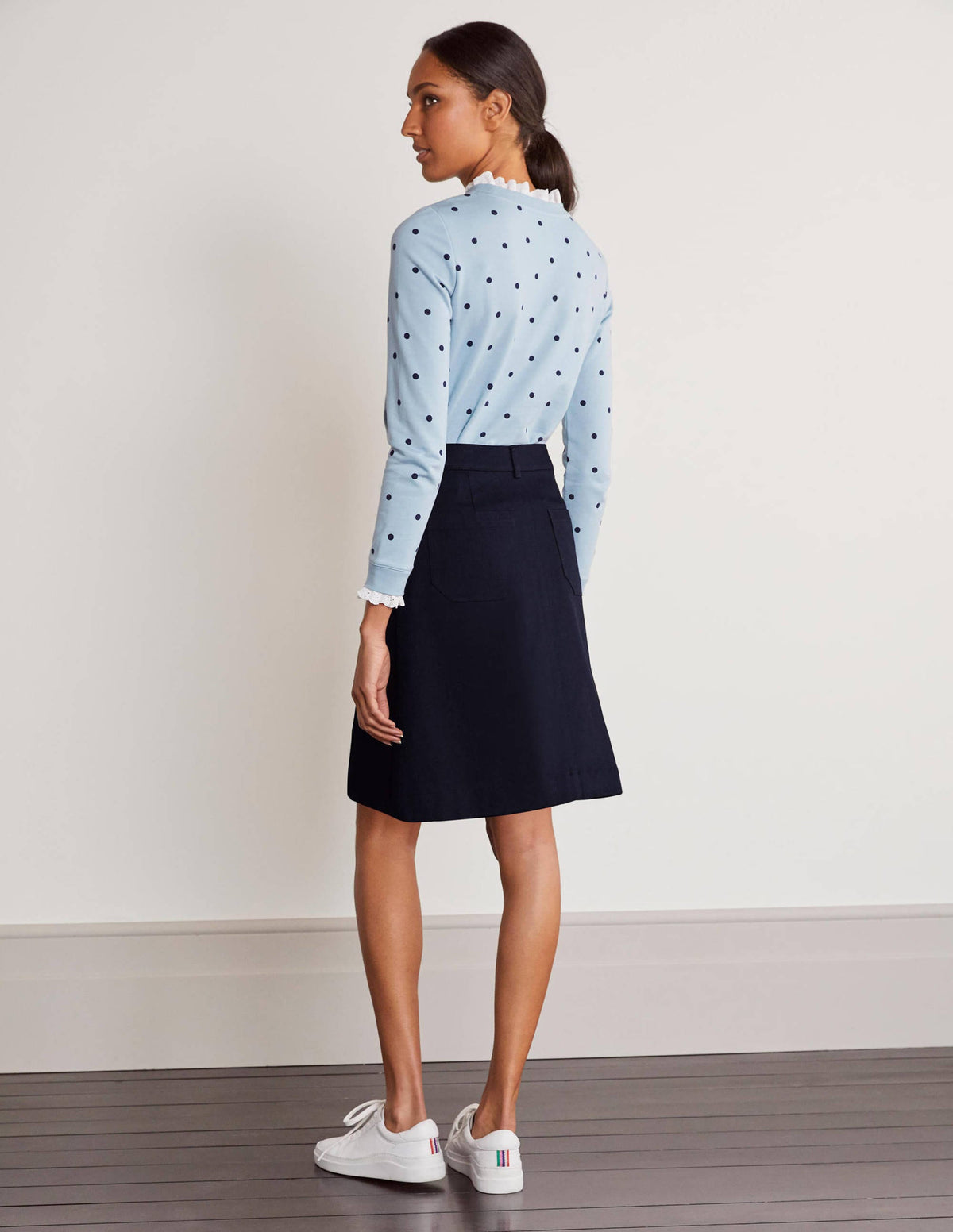 Abingdon Mini Skirt-Navy - Image 2