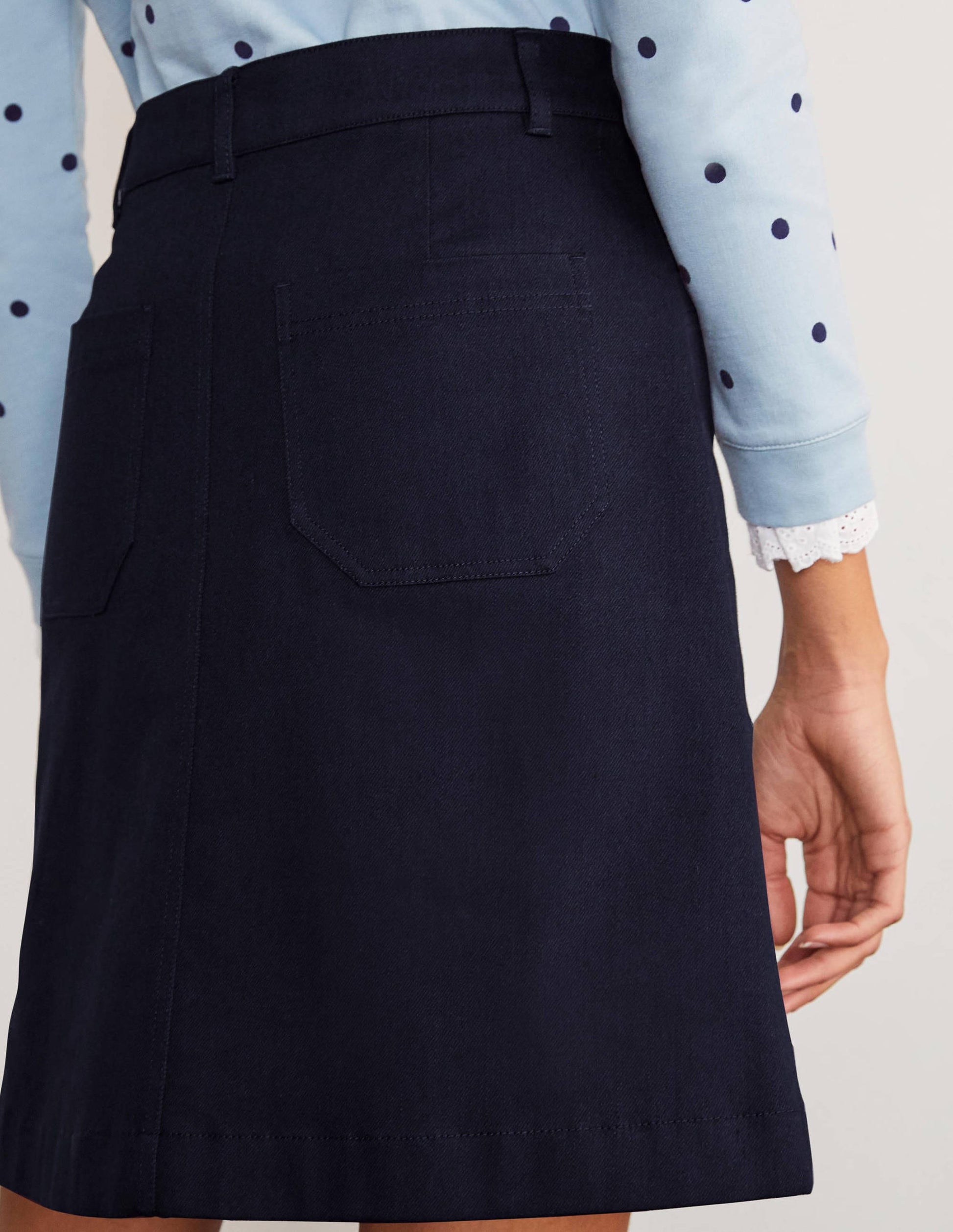 Abingdon Mini Skirt-Navy-3