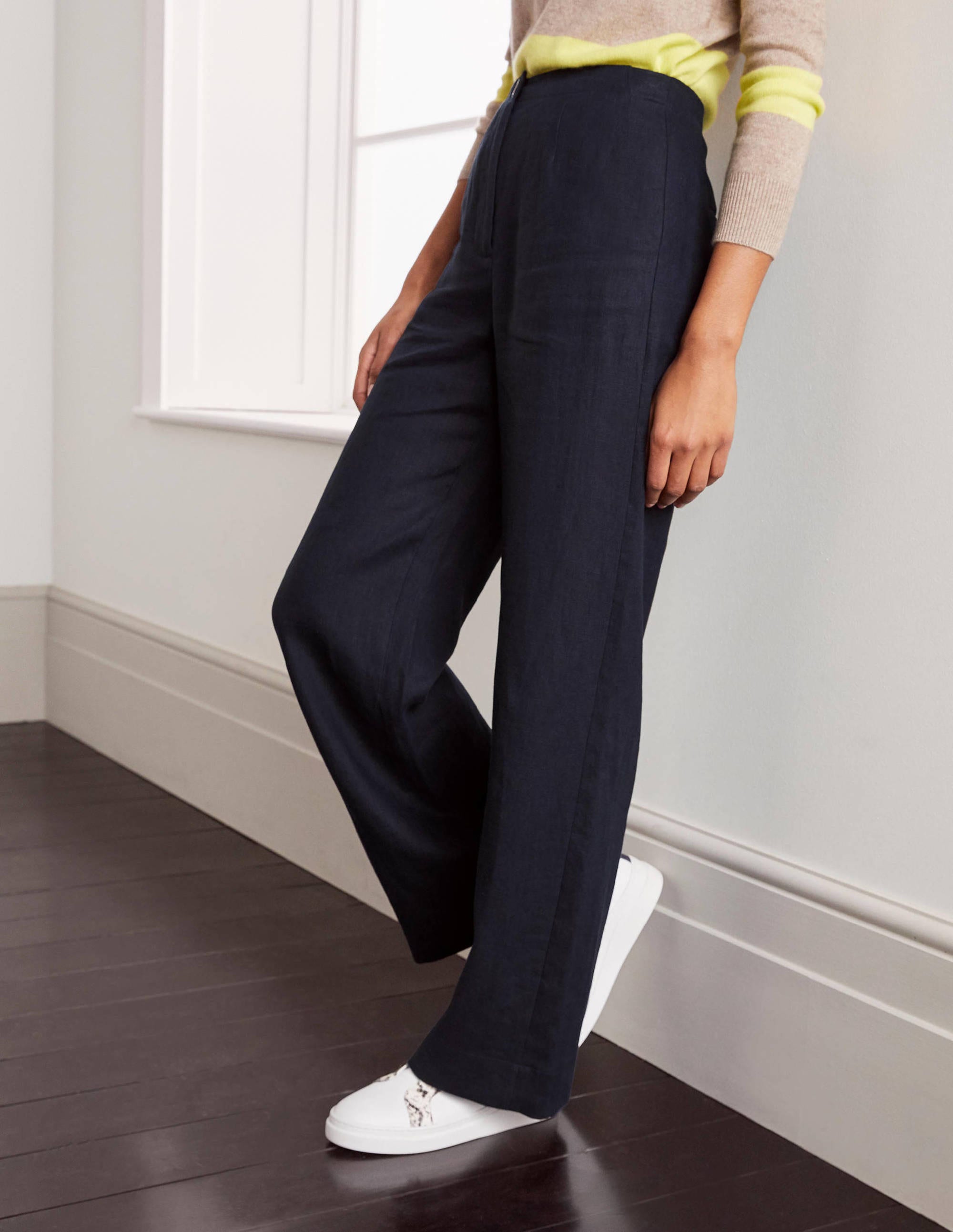 Eldon Linen Pants-Navy - Image 1