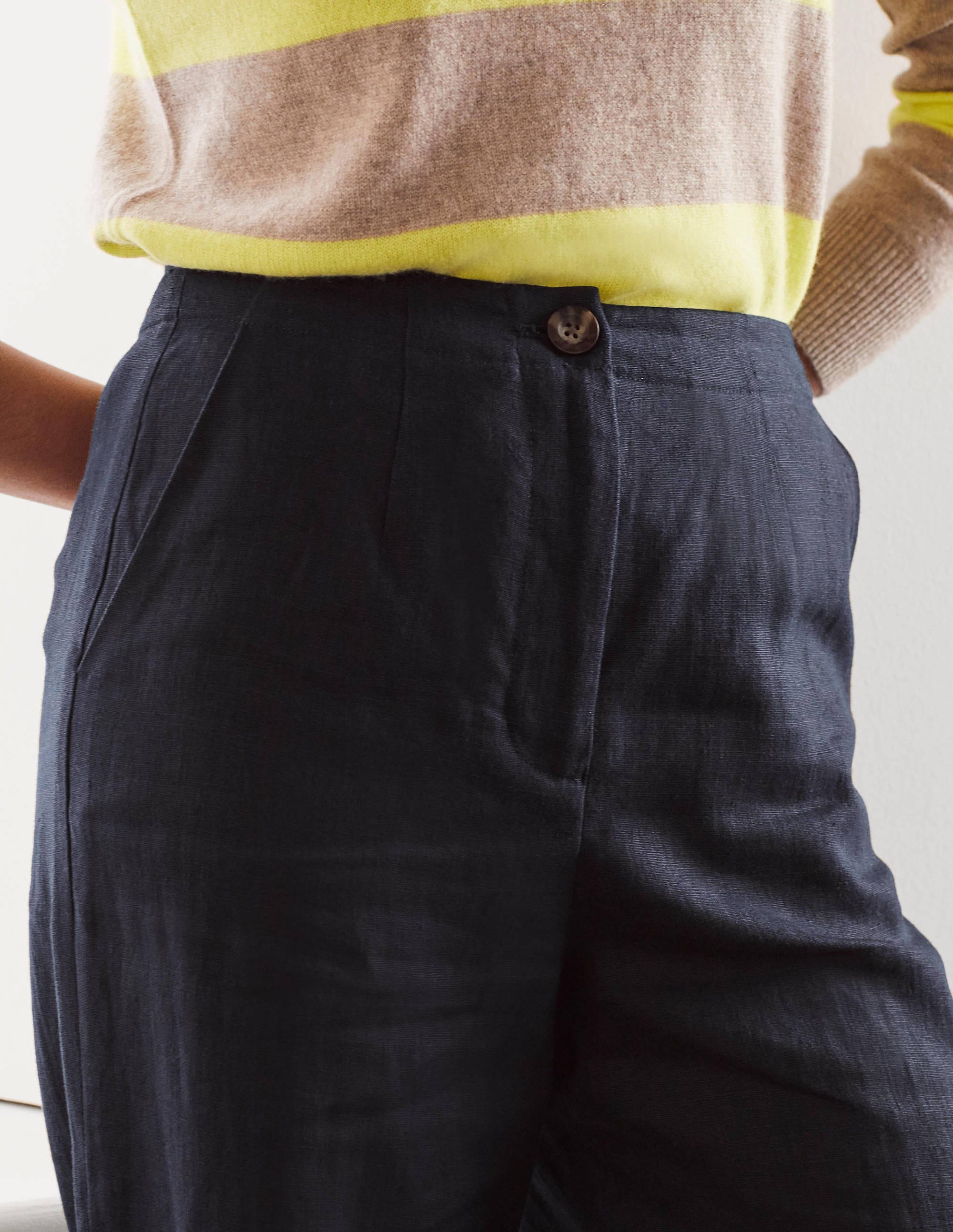 Eldon Linen Pants-Navy - Image 3