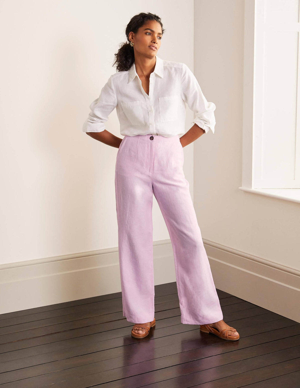Eldon Linen Pants-Soft Peony Tonic - Image 1
