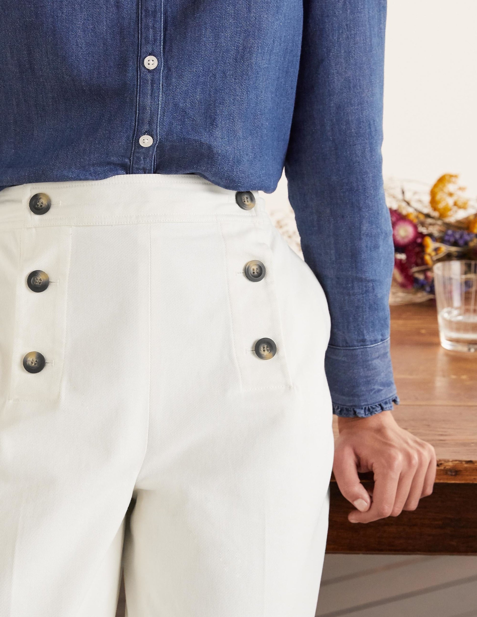 Runswick Sailor Pants-Ivory-4