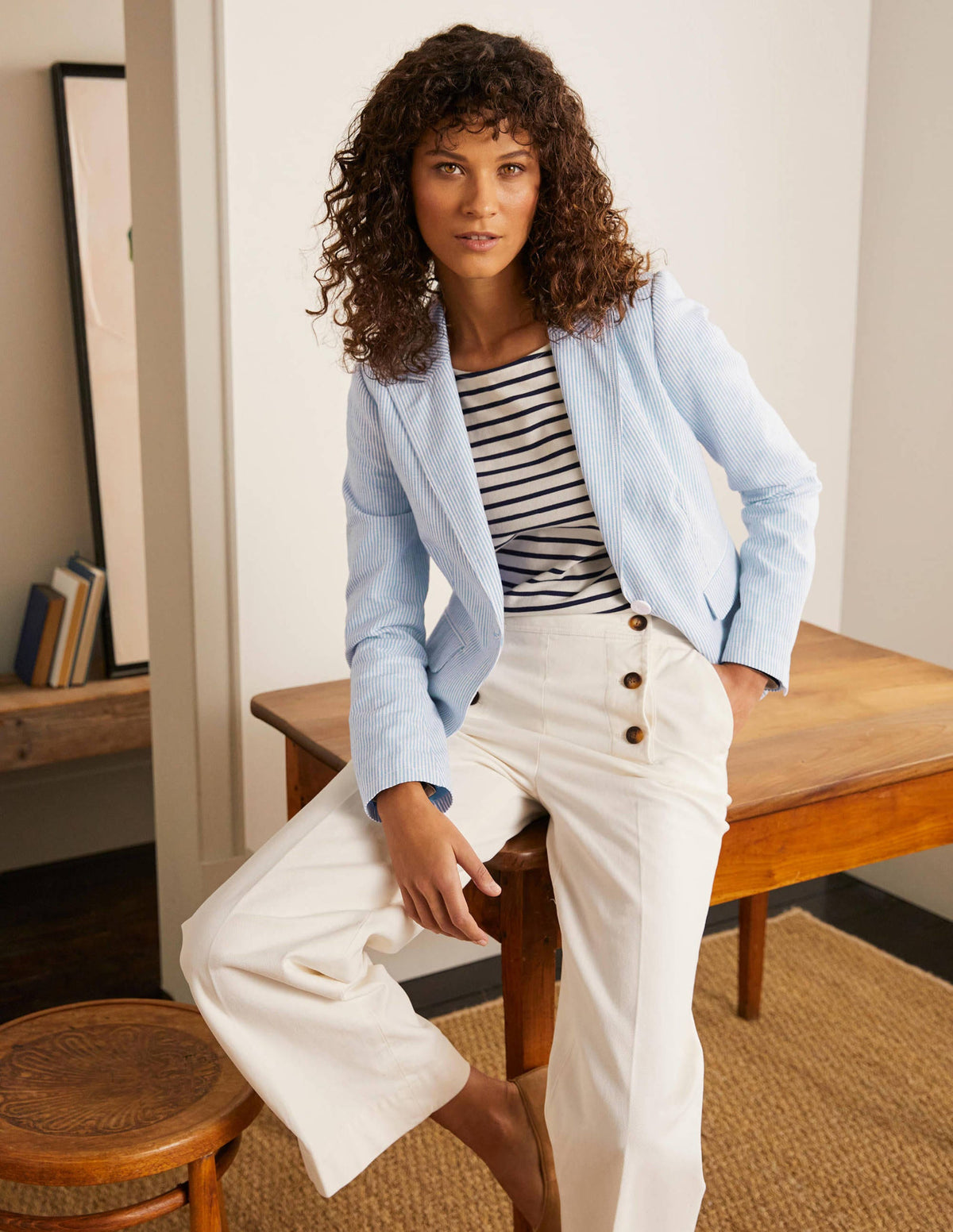 Framlingham Blazer-Cabin and Ivory Stripe - Image 4