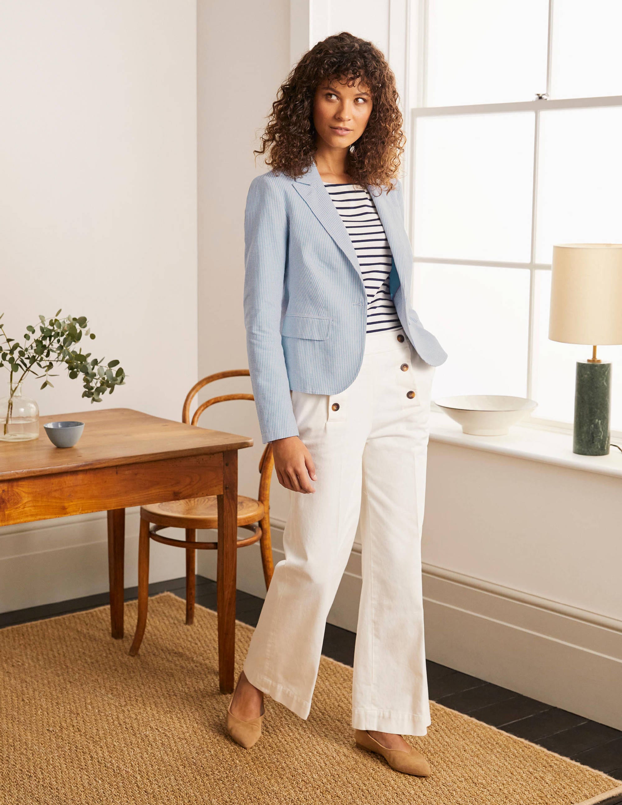 Framlingham Blazer-Cabin and Ivory Stripe - Image 1