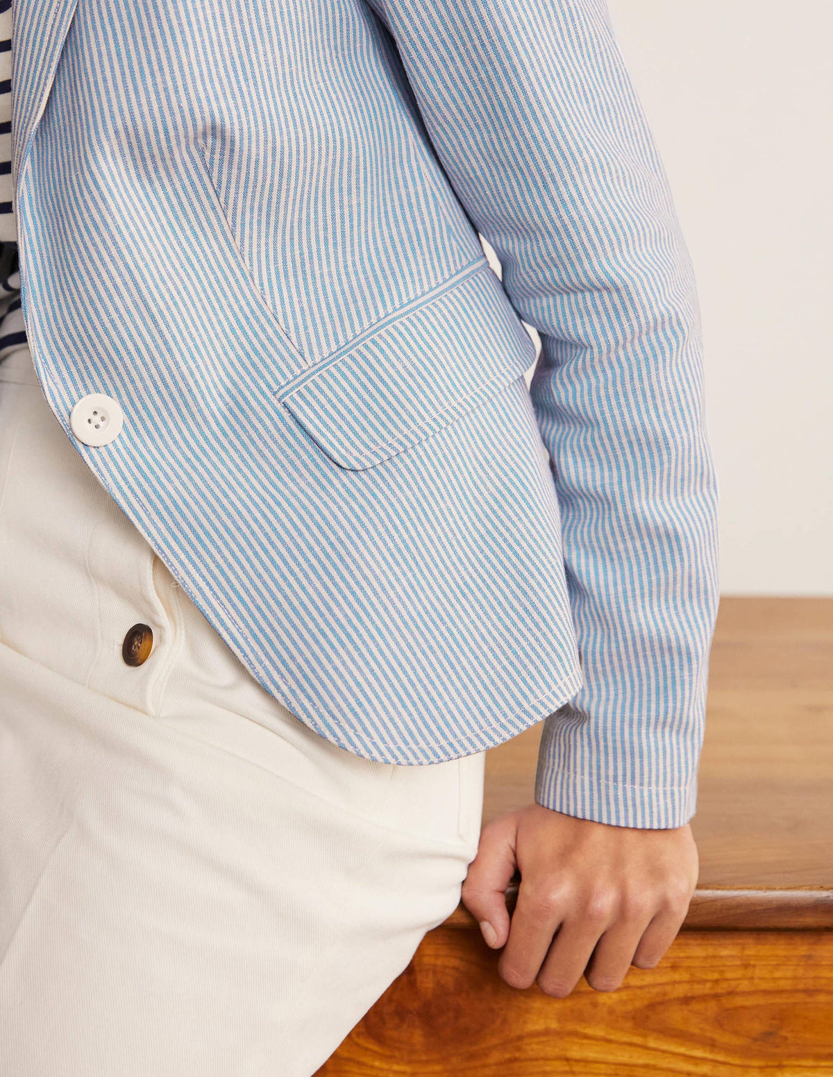 Framlingham Blazer-Cabin and Ivory Stripe - Image 3