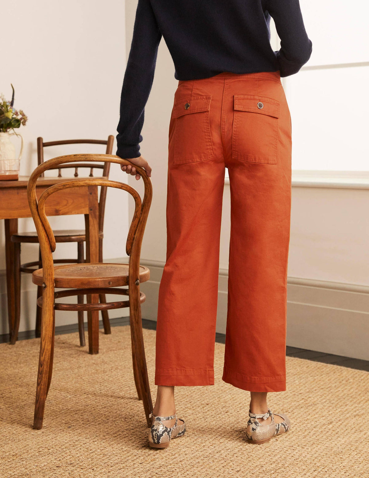 Beaufort Button Fly Pants-Copper Red - Image 2