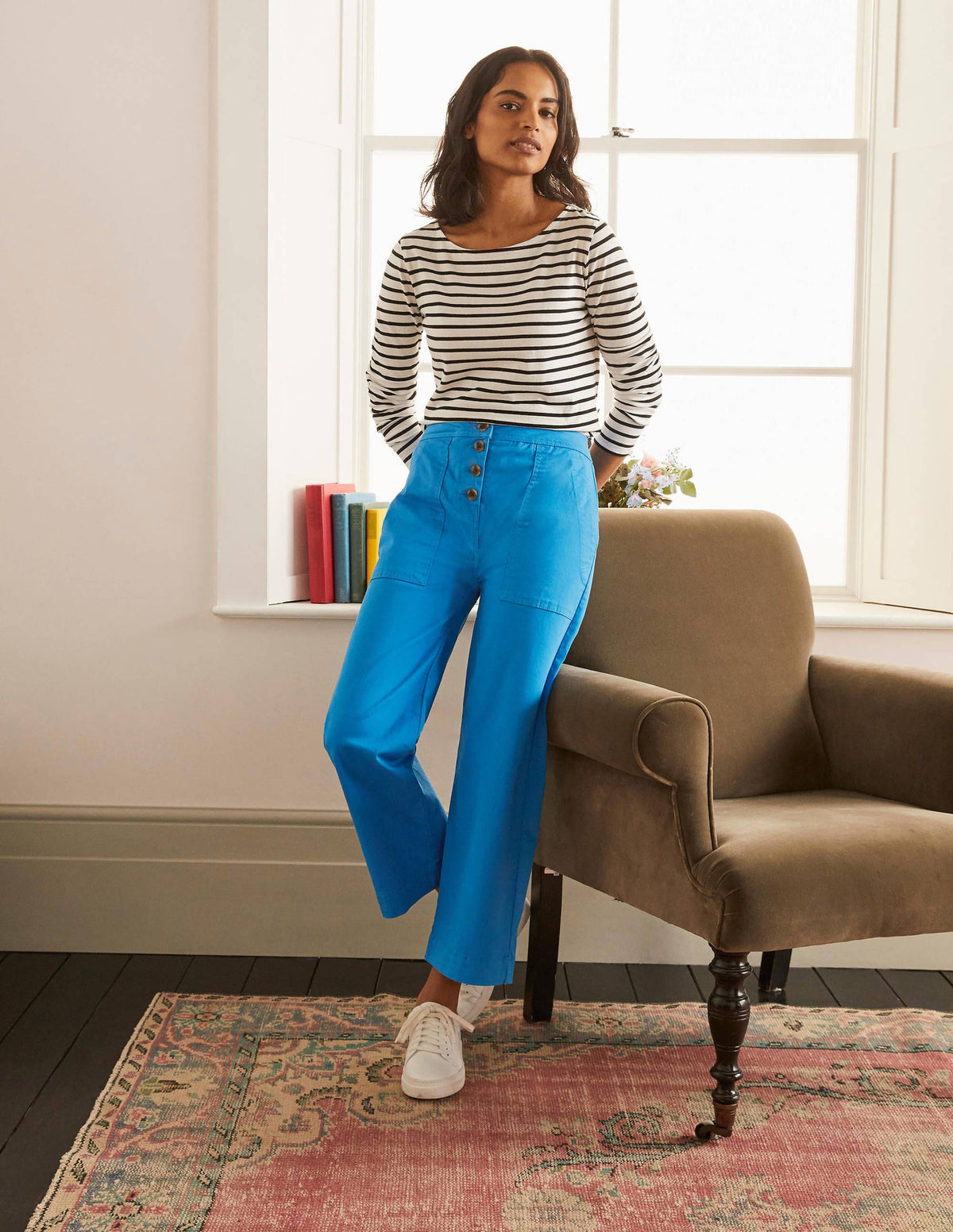 Beaufort Button Fly Pants-Bold Blue - Image 5