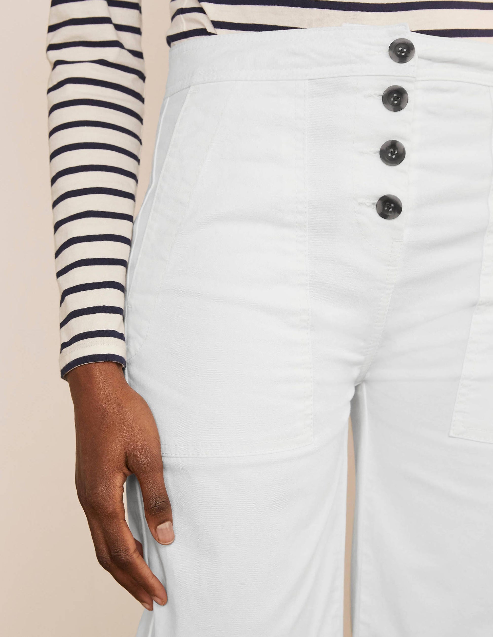 Beaufort Button Fly Pants-White-3