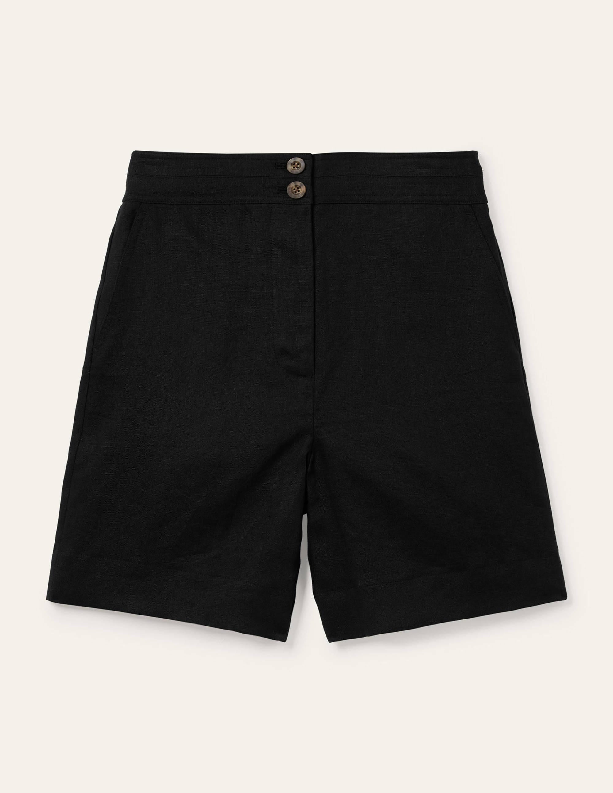Cornwall Linen Shorts-Black - Image 5