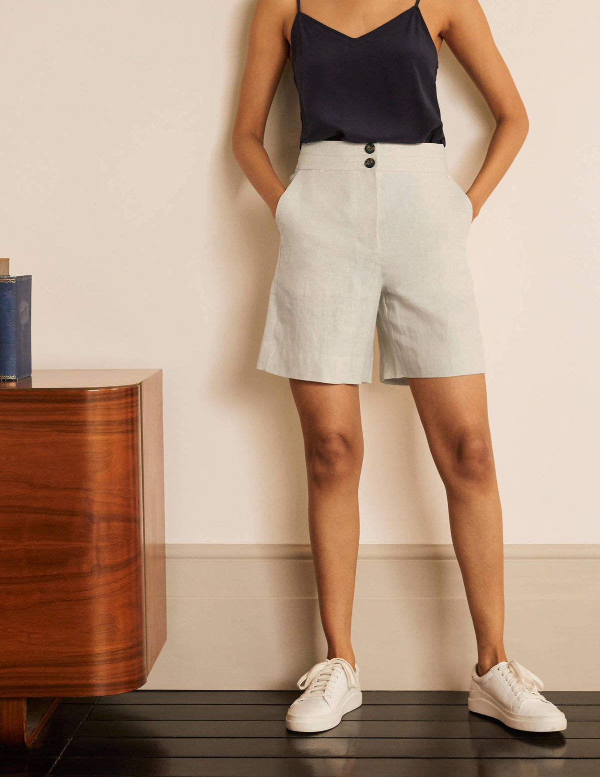 Cornwall Linen Shorts-Natural-1