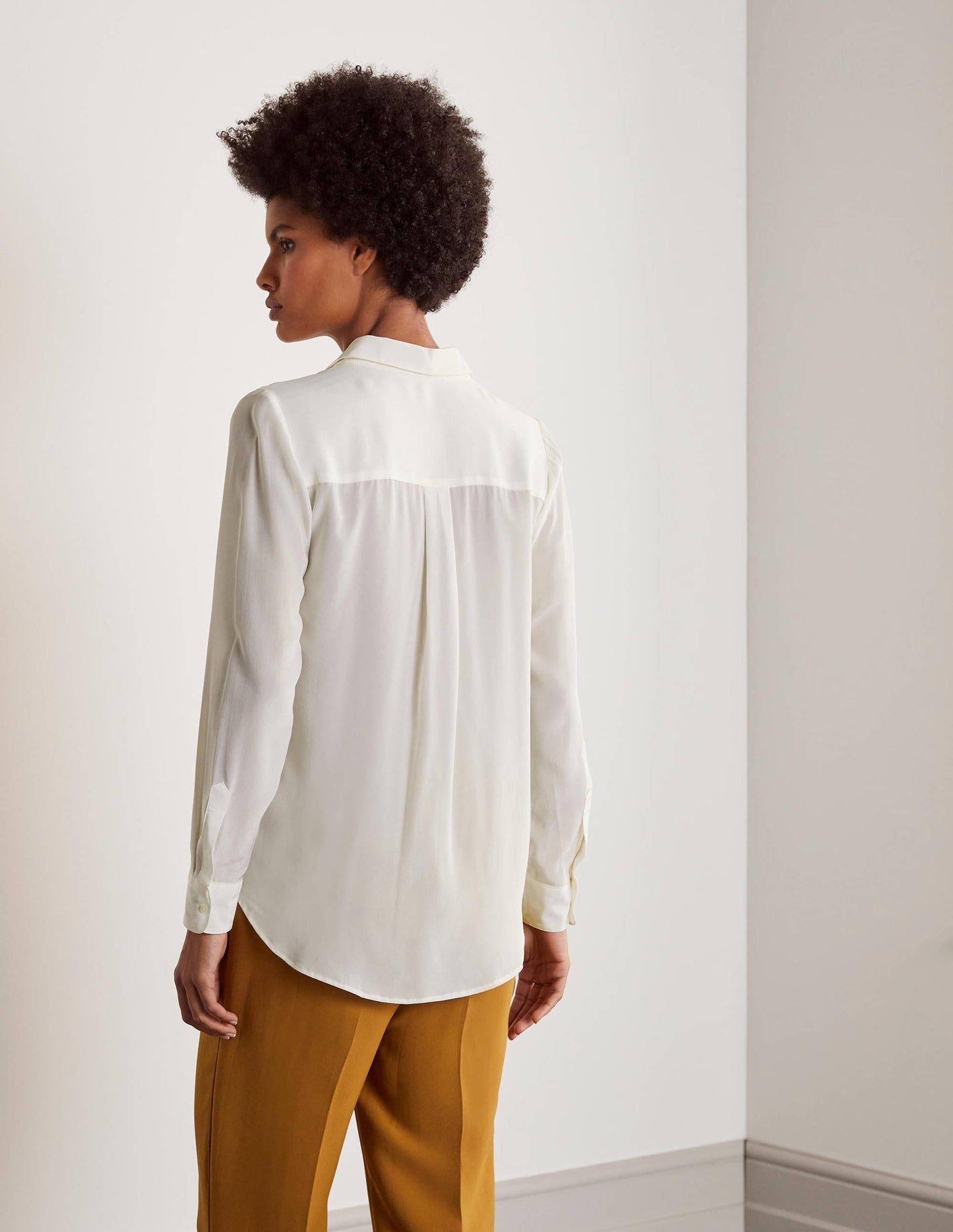 Silk Shirt-Ivory