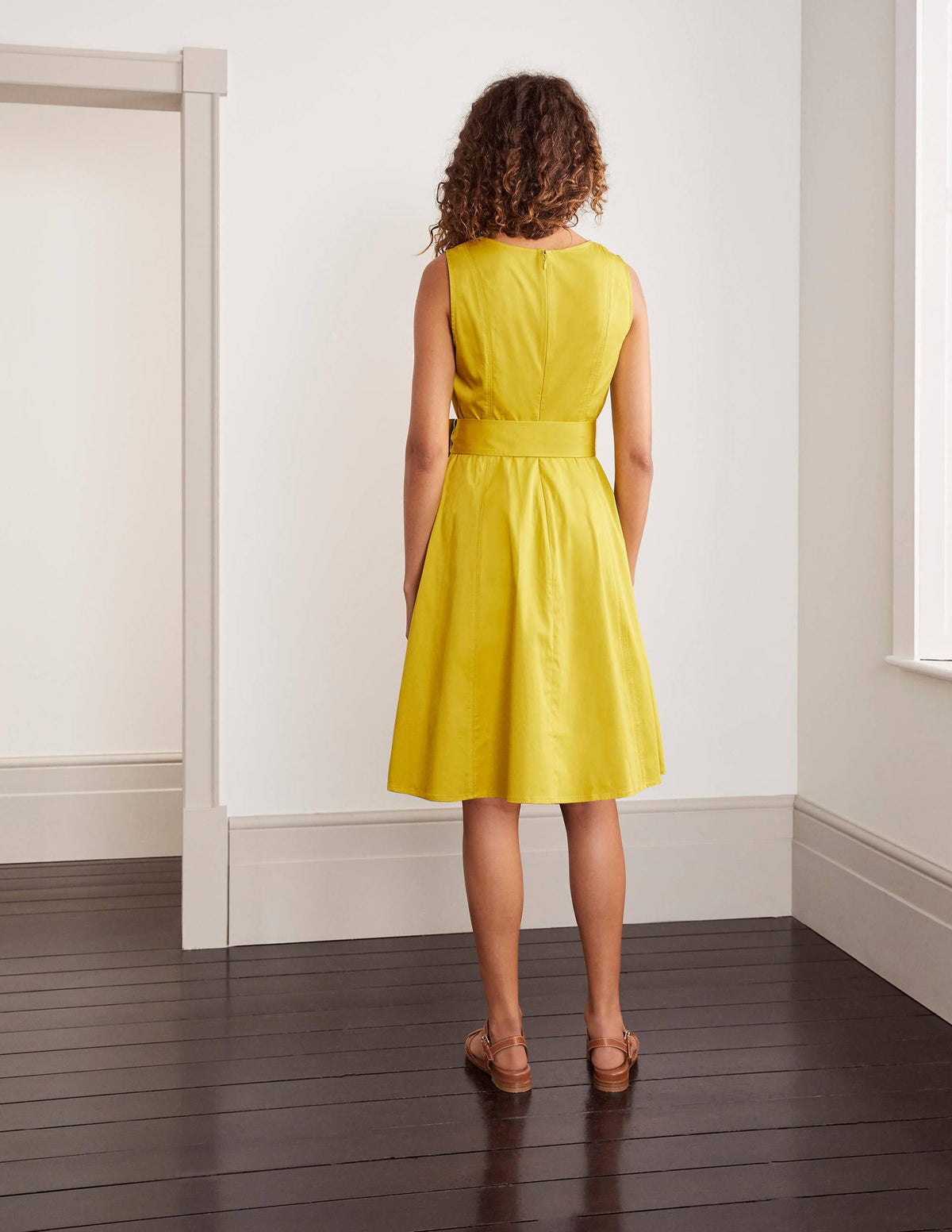 Mischa Belted Dress-Chartreuse - Image 2