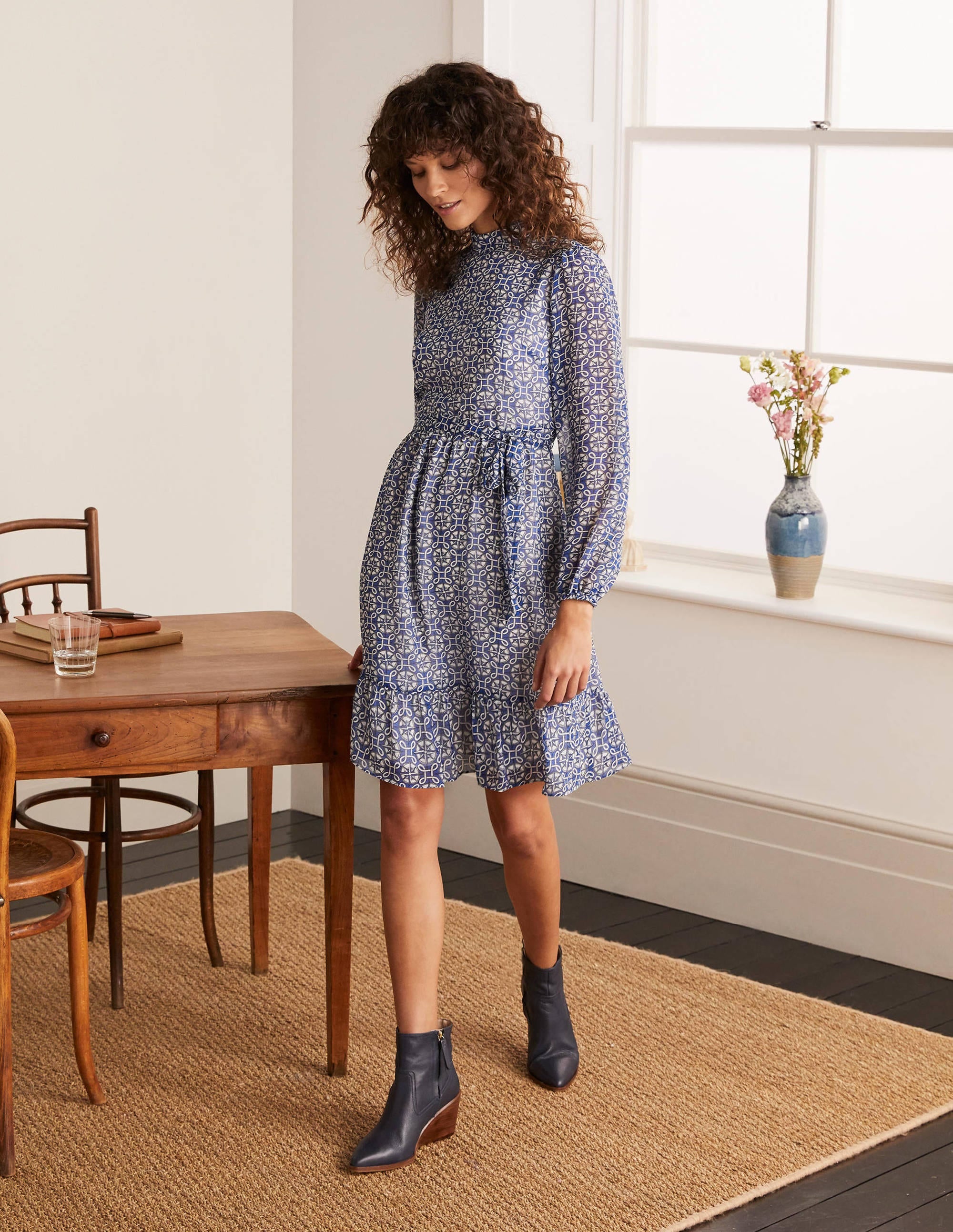 Lottie Belted Dress-Summit, Compass Knot - Image 2