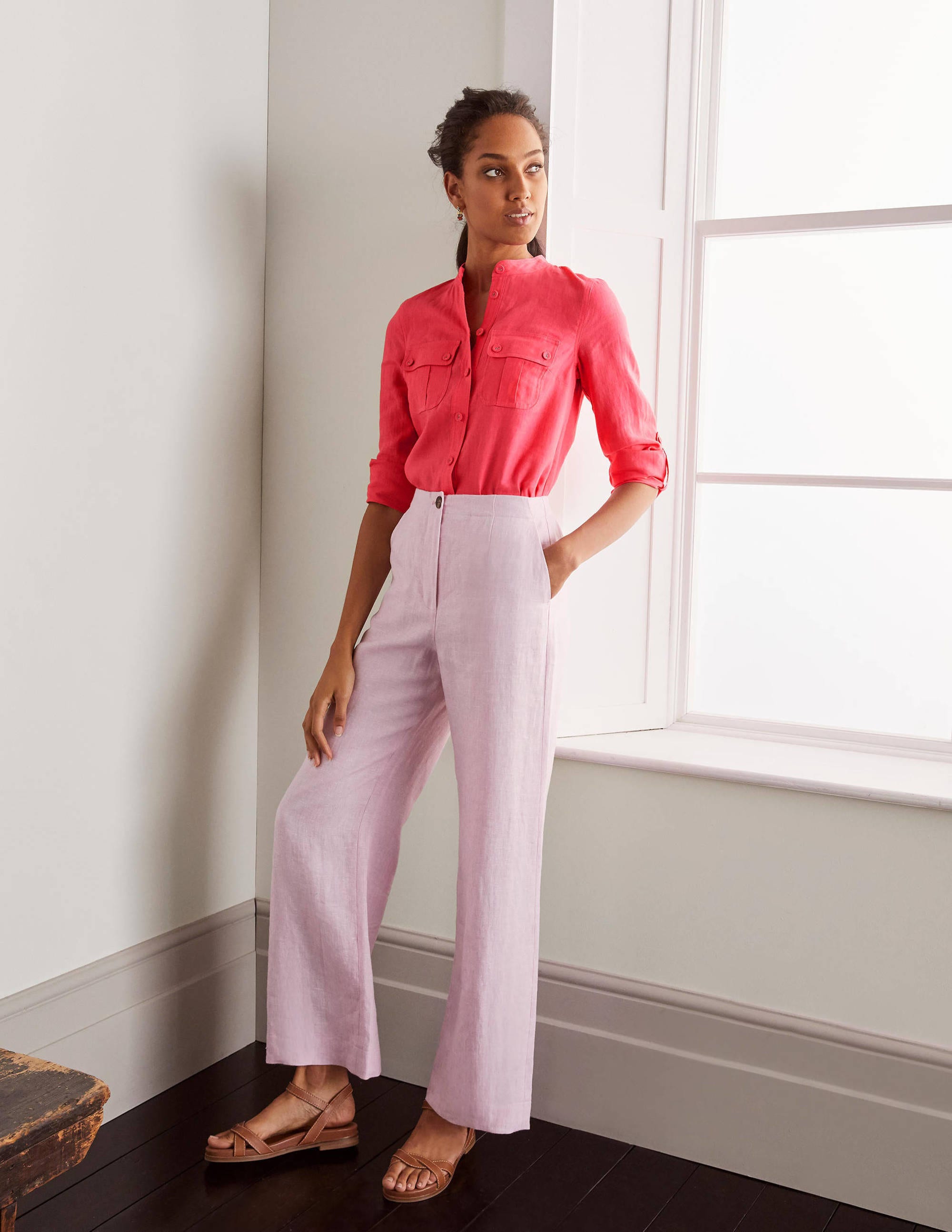 Dolores Linen Shirt-Lollipop - Image 1