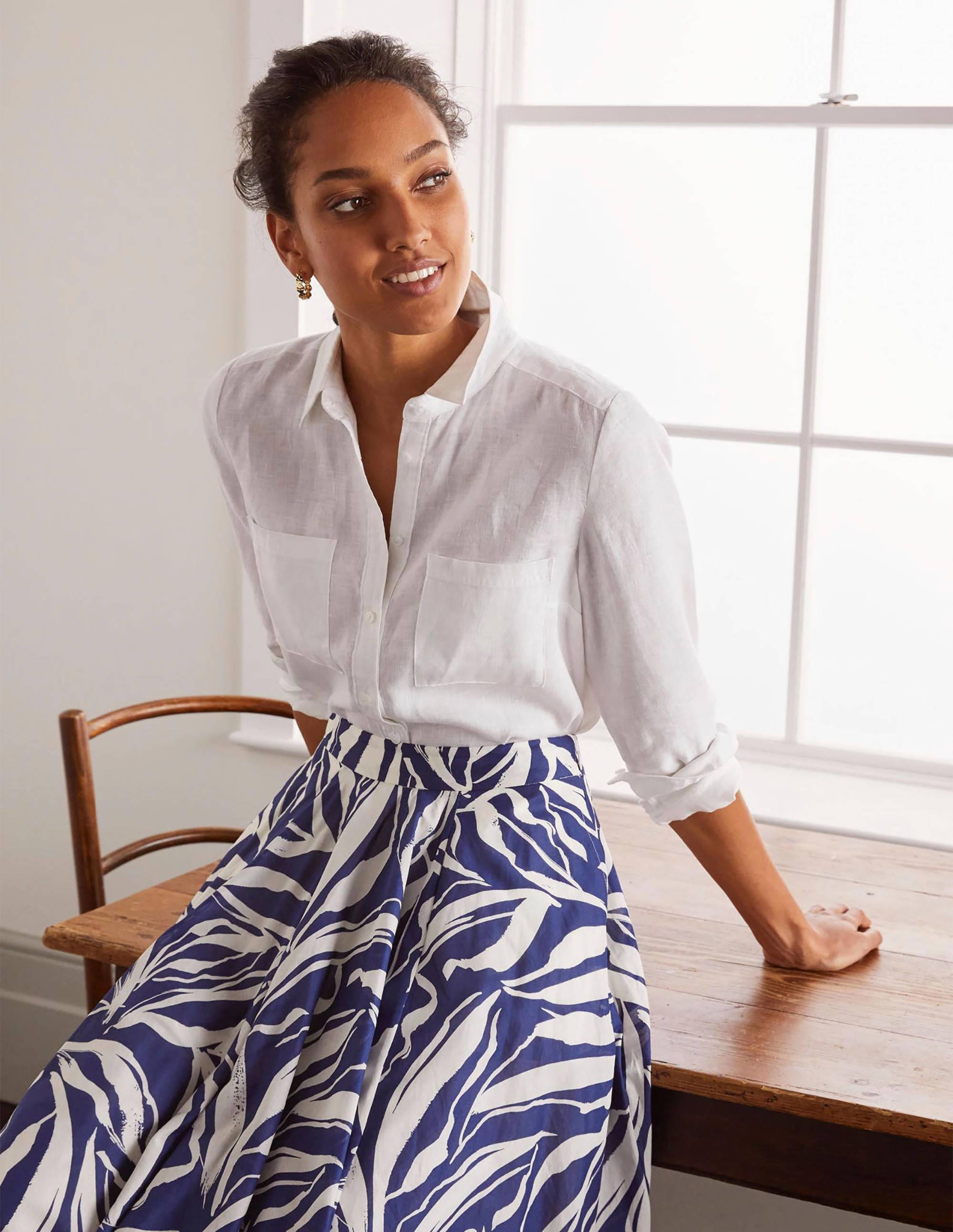 Linen Shirt-White - Image 2